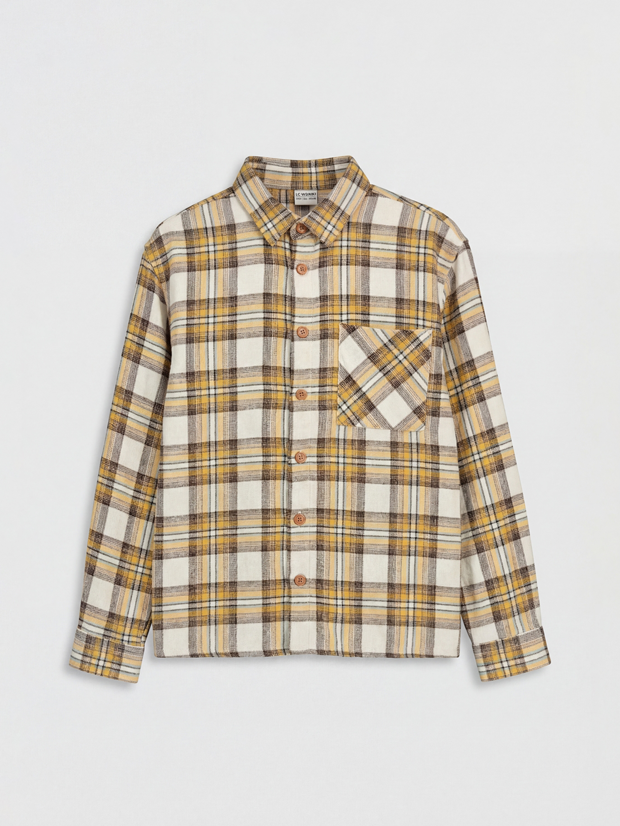 LCW Kids Boy BROWN Shirt - S6I514Z4-LLL