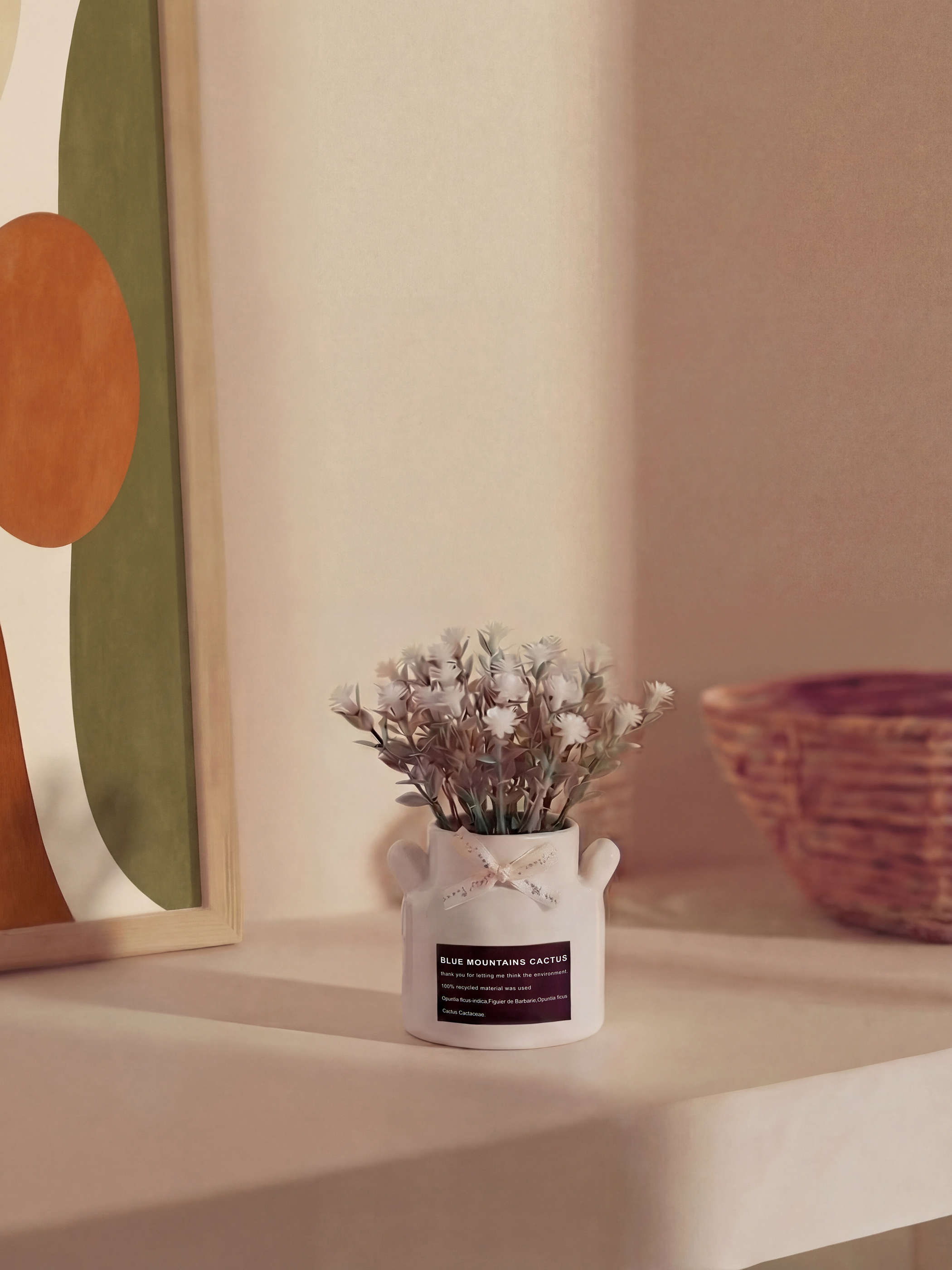 Karışık Seramik Saksılı Yapay Çiçek-1