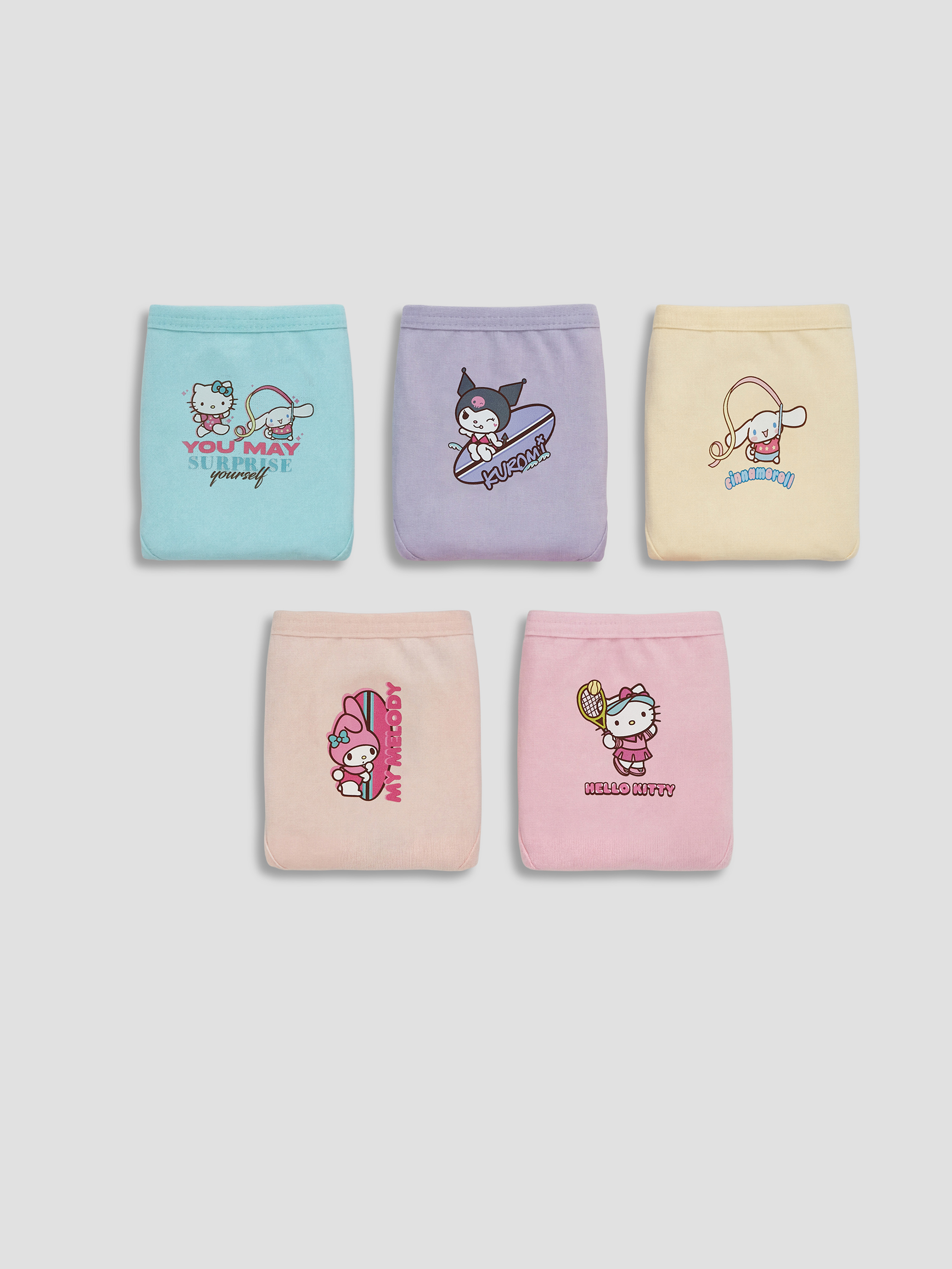 LCW Kids Hello Kitty Baskılı Kız Çocuk Külot 5'li - S6I840Z4-FVE