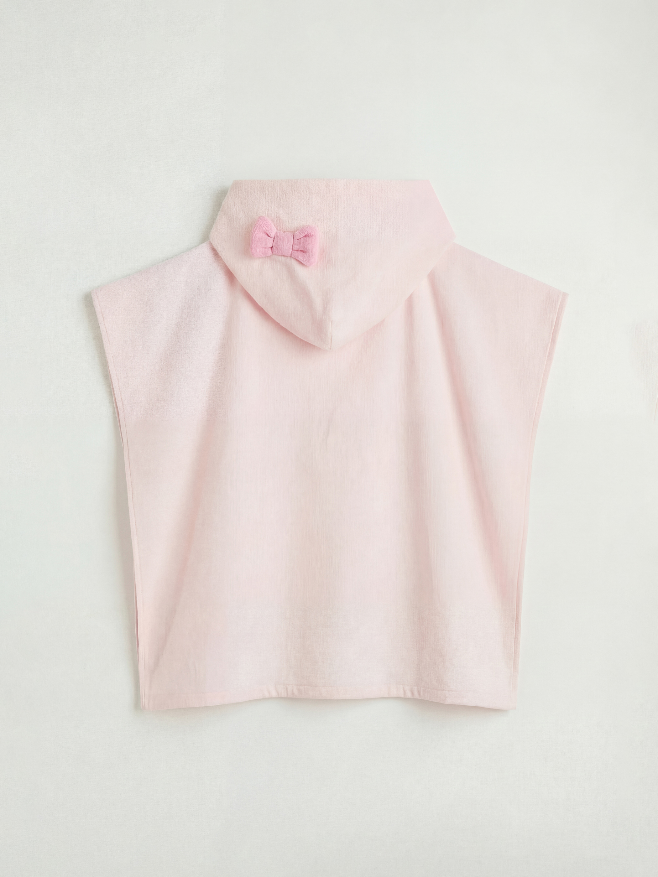 Pembe Hello Kitty Baskılı Kız Bebek Panço Havlu-2