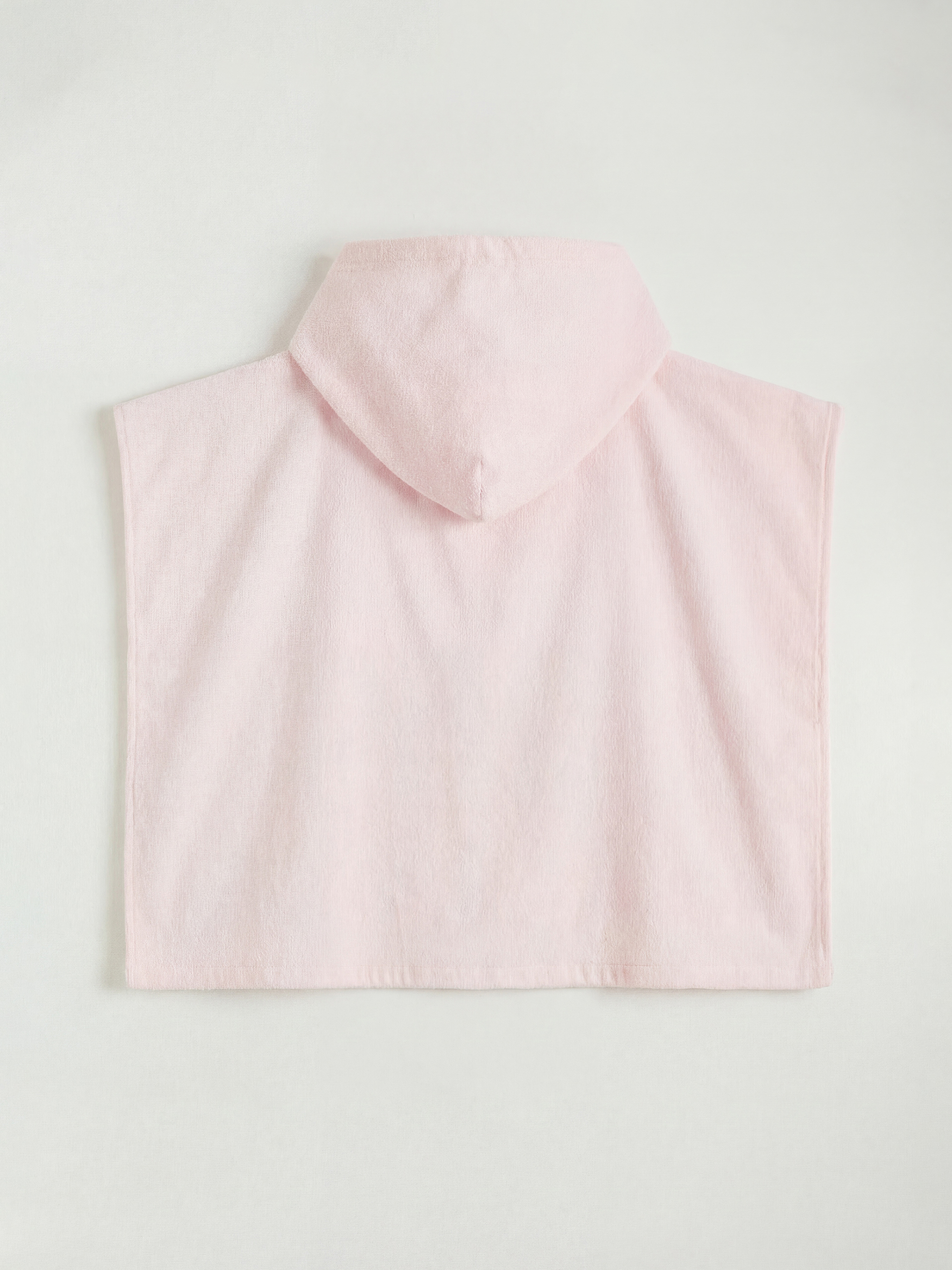 Girl Pink Towel Poncho-2