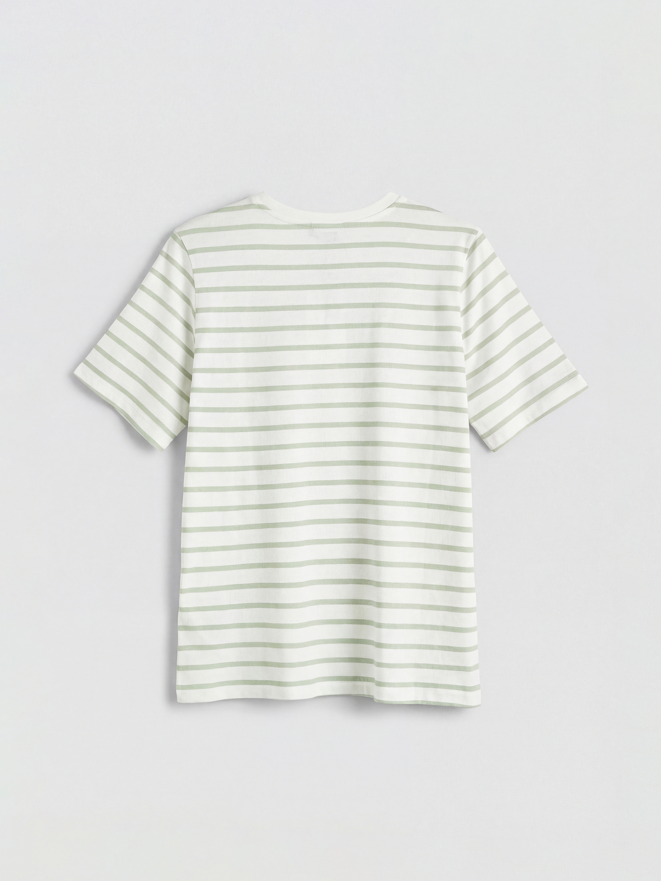 მრგვალი საყელო ზოლიანი ქალის მაისური-5