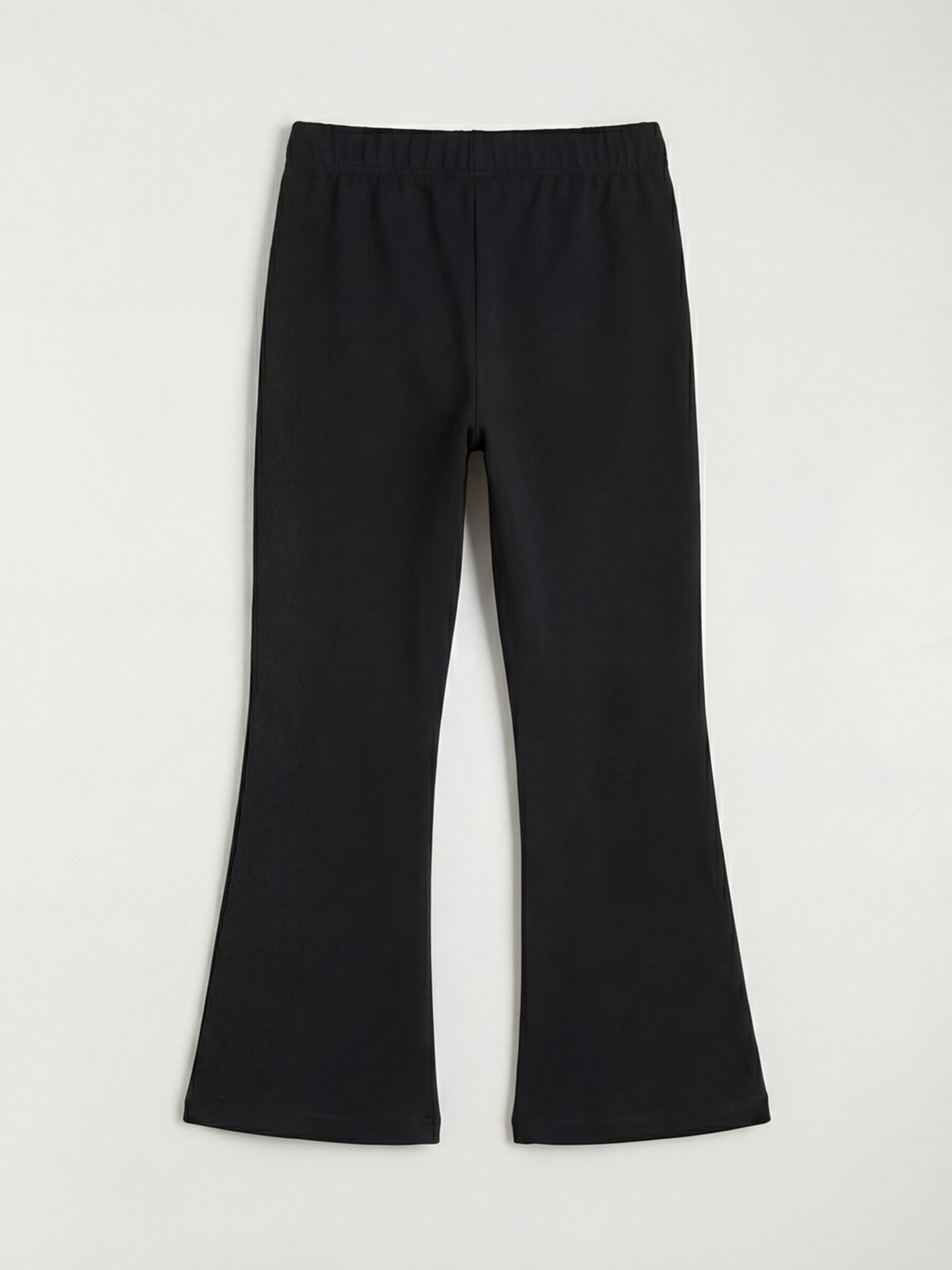 Siyah İspanyol Paça Kız Çocuk Tayt-1