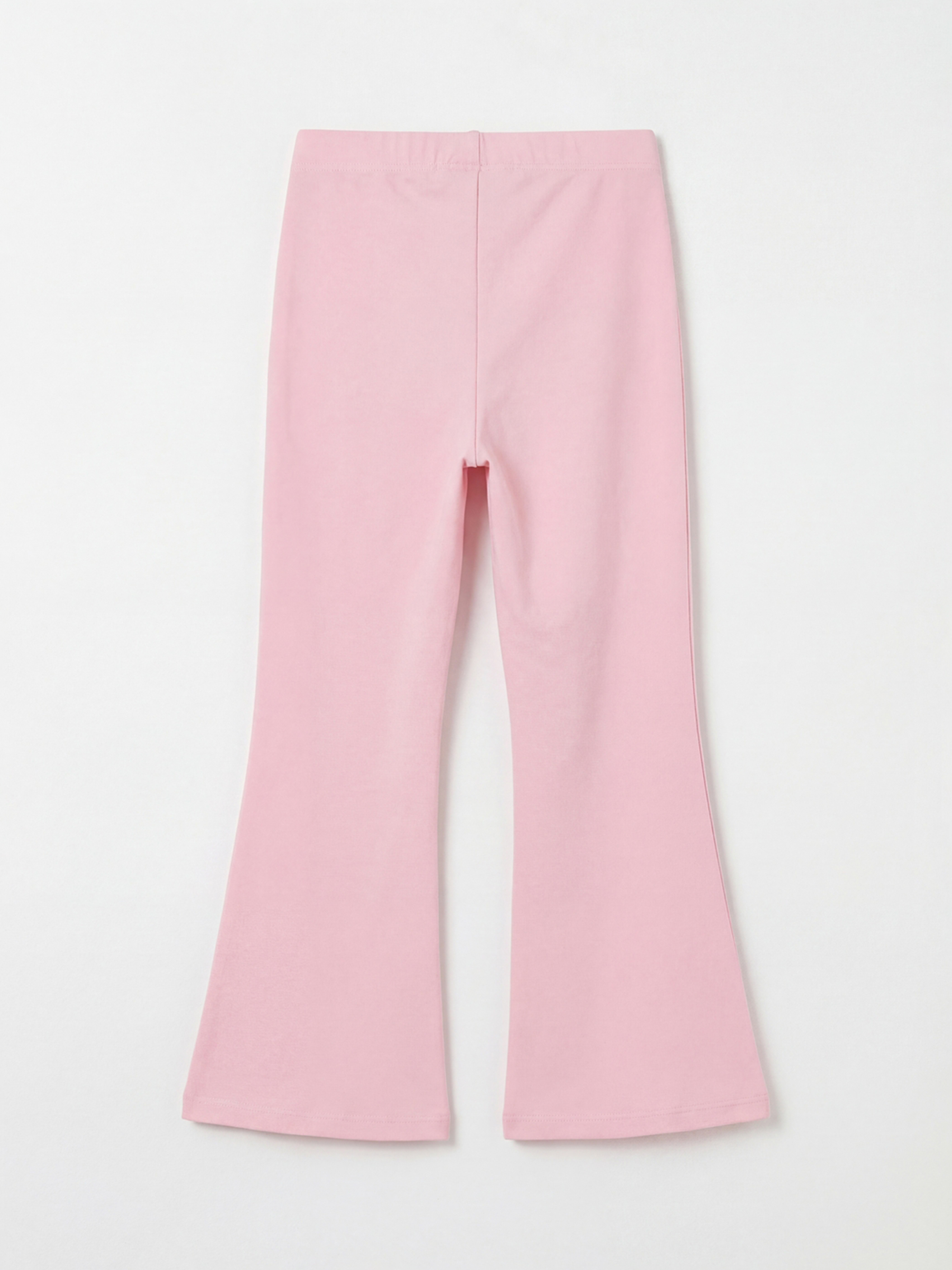 Pembe İspanyol Paça Kız Çocuk Tayt-1