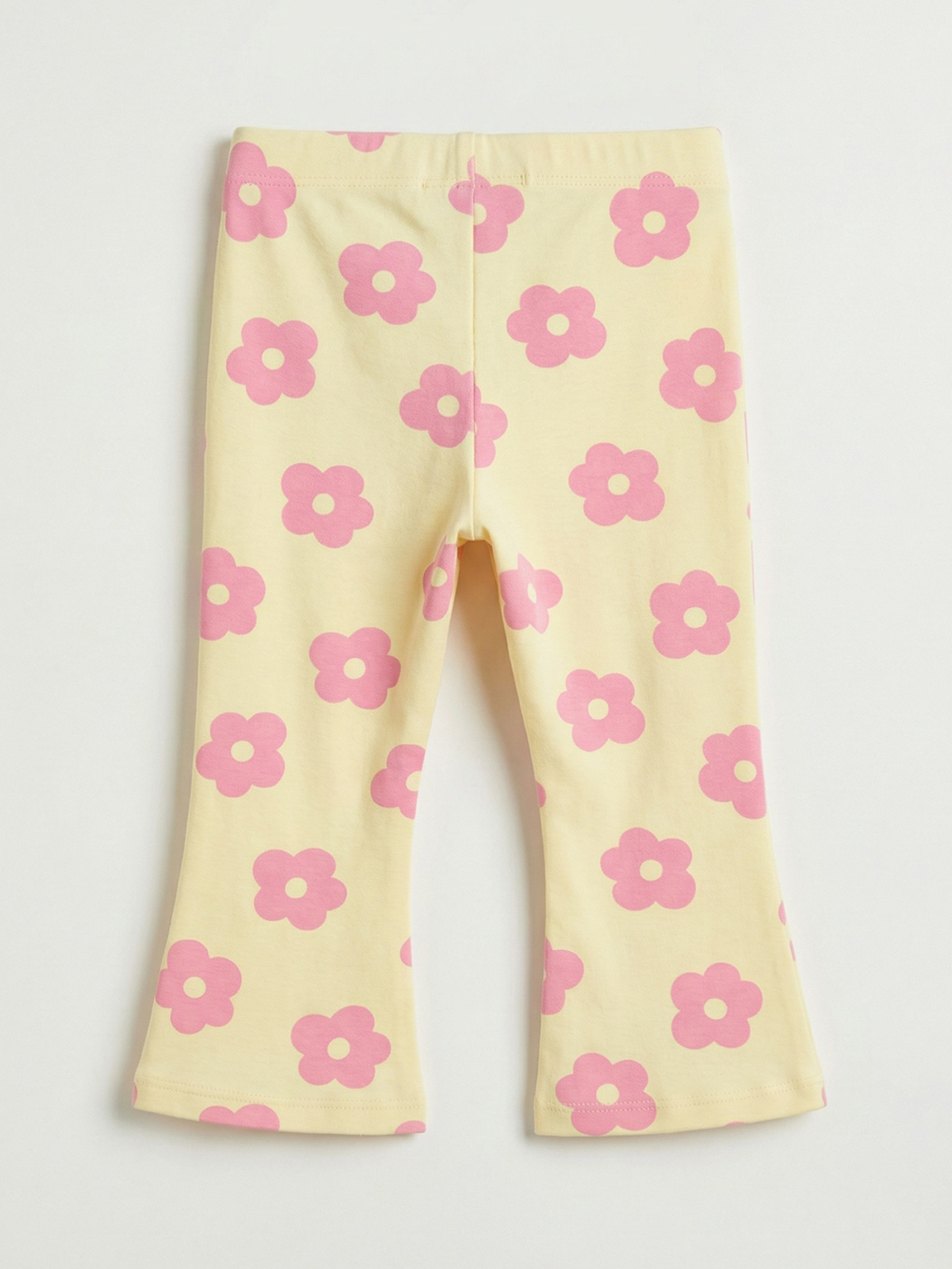 Rebrasti cvetni komplet za bebe devojčice sa kratkim rukavima-4