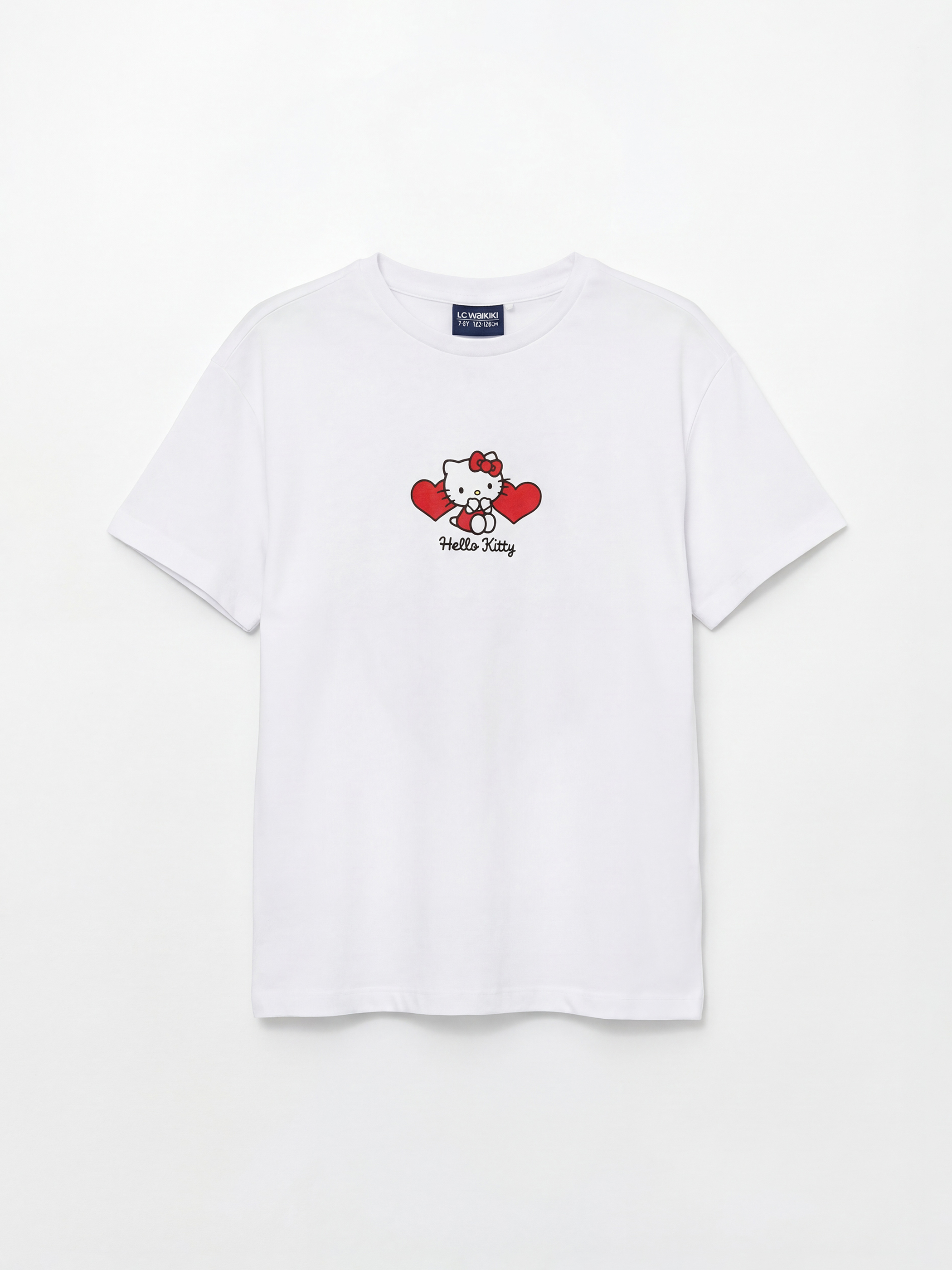LCW Kids Hello Kitty Graphic Tee for Girls with a Crew Neck - S6IH45Z4-Q6K