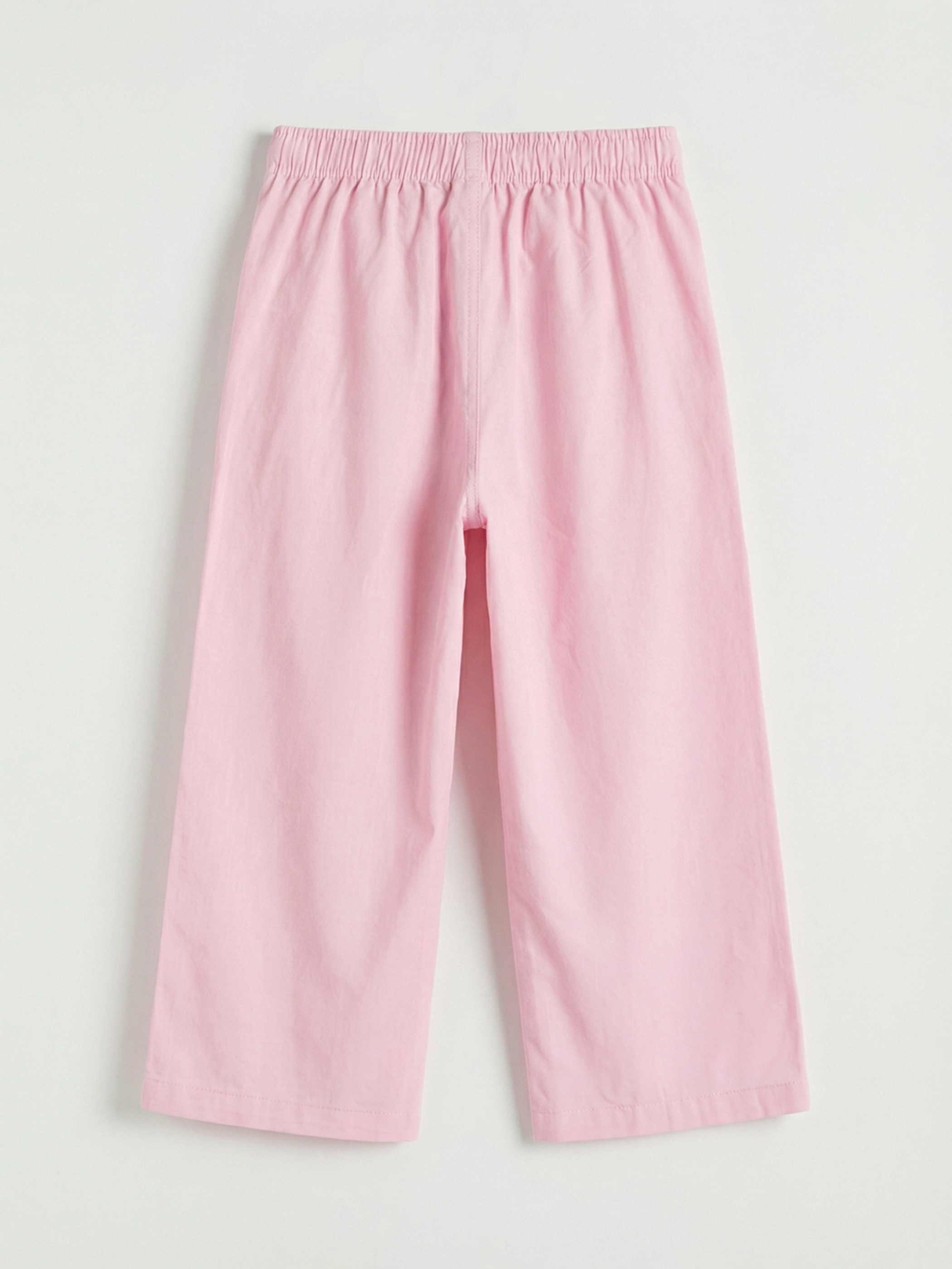 Pembe Beli Kuşaklı Kız Çocuk Geniş Paça Kapri-1