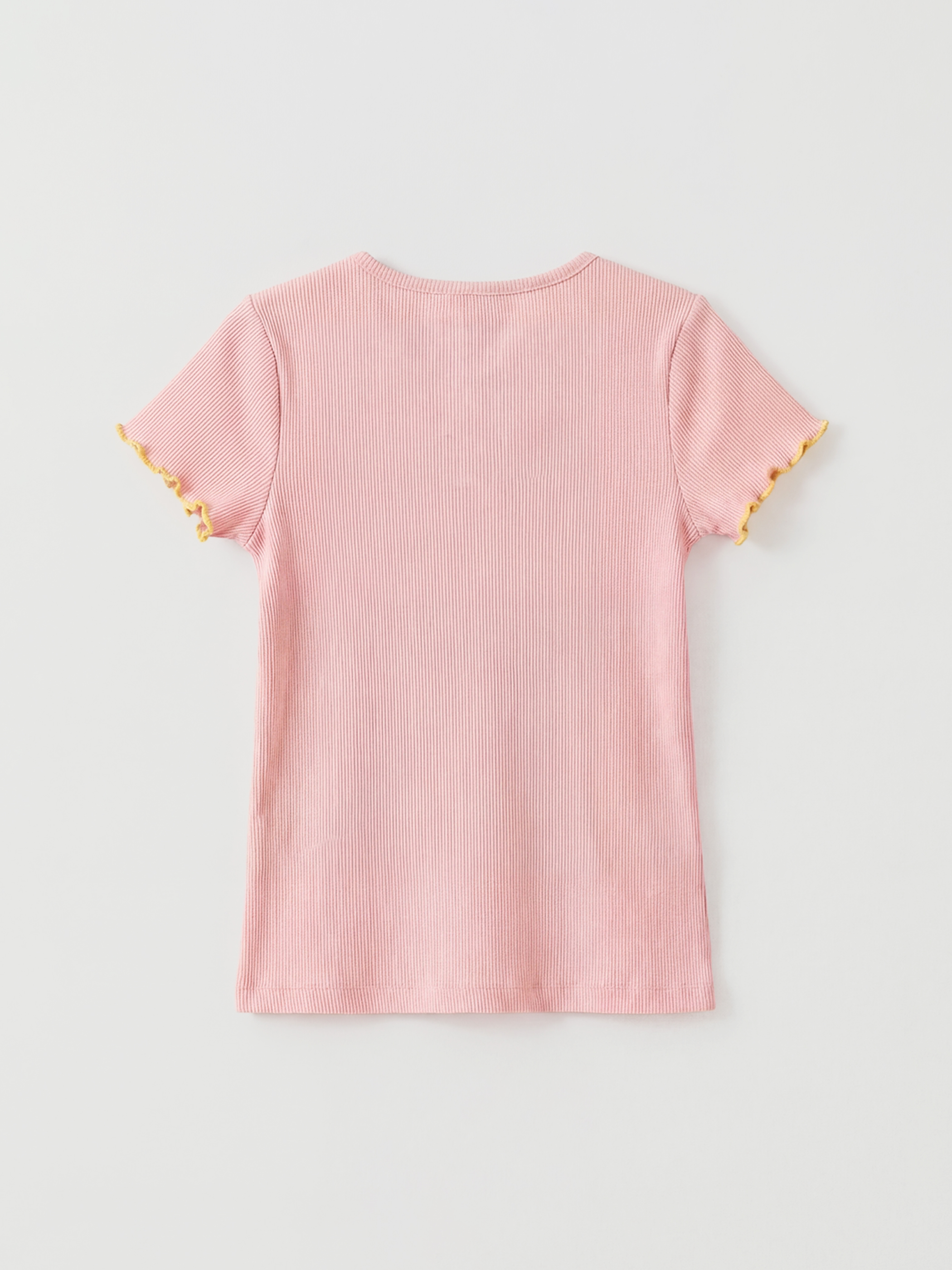 Strawberry Embroidered Frilled Girl's T-Shirt-1