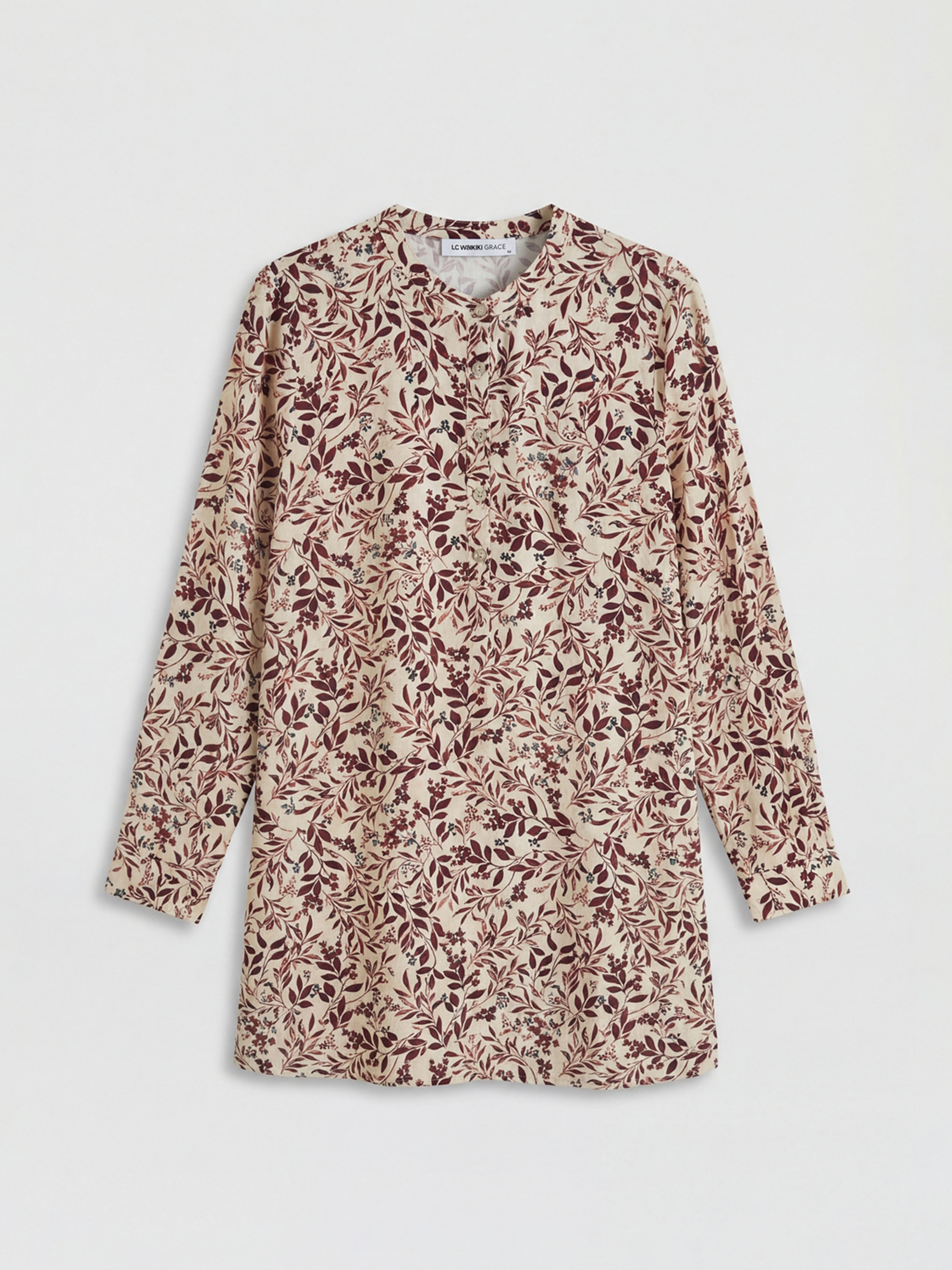 LCW ECO Hakim Yaka Çiçekli Kadın Tunik - S6IM74Z8-LSV