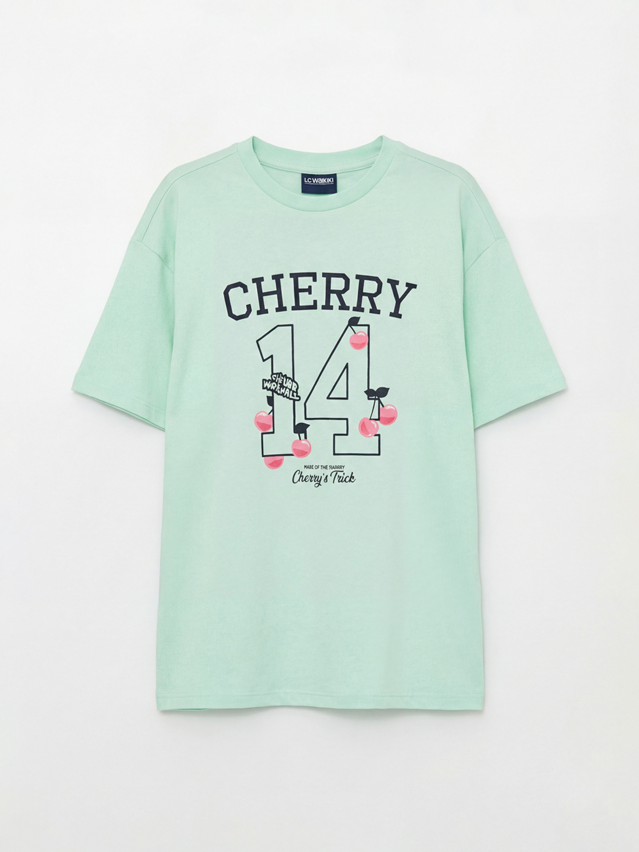 LCW Kids Girls' Printed Crewneck T-Shirt - S6IN73Z4-8RT