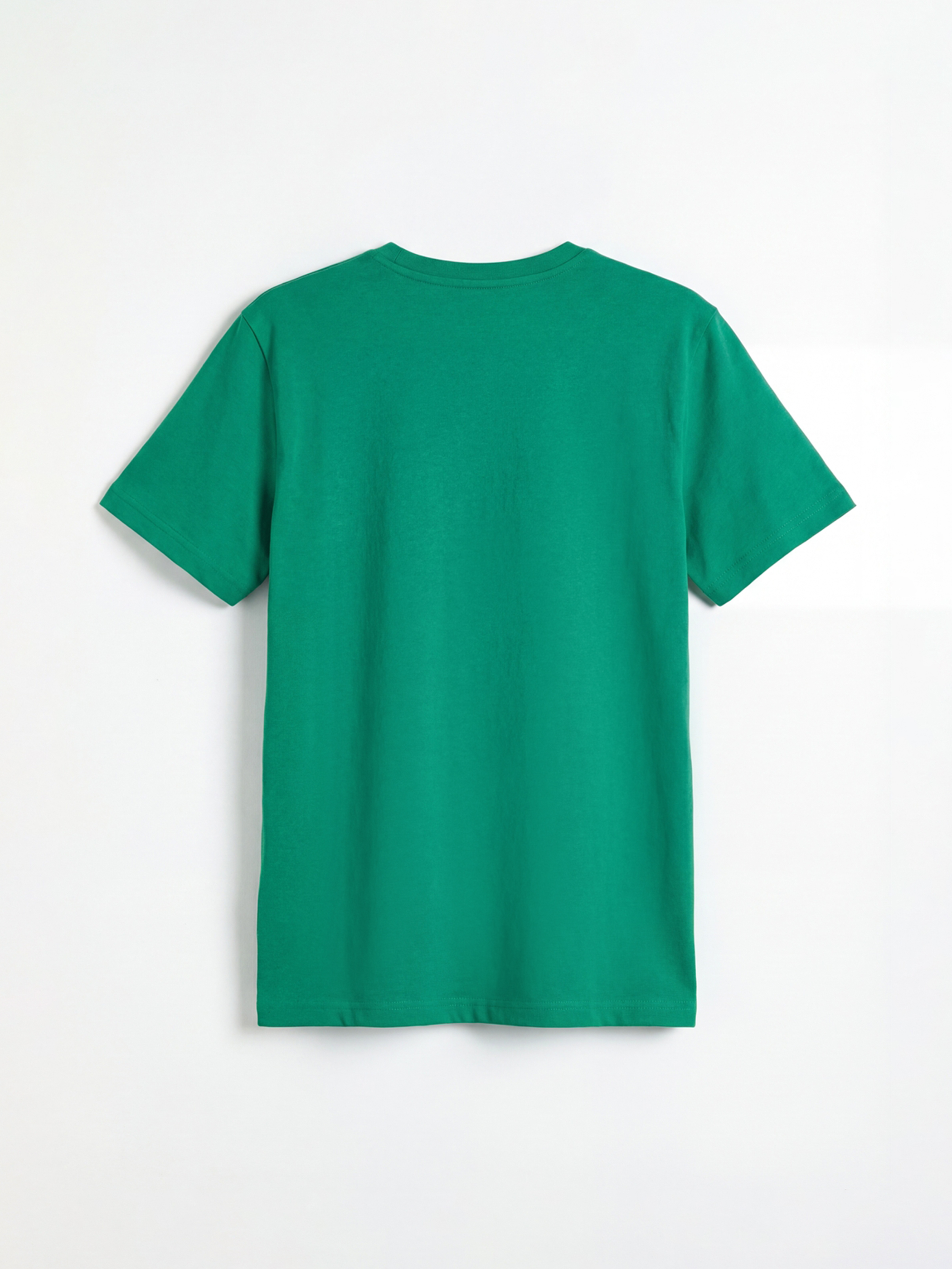 Yeşil Bisiklet Yaka Baskılı Erkek Çocuk Tişört-1