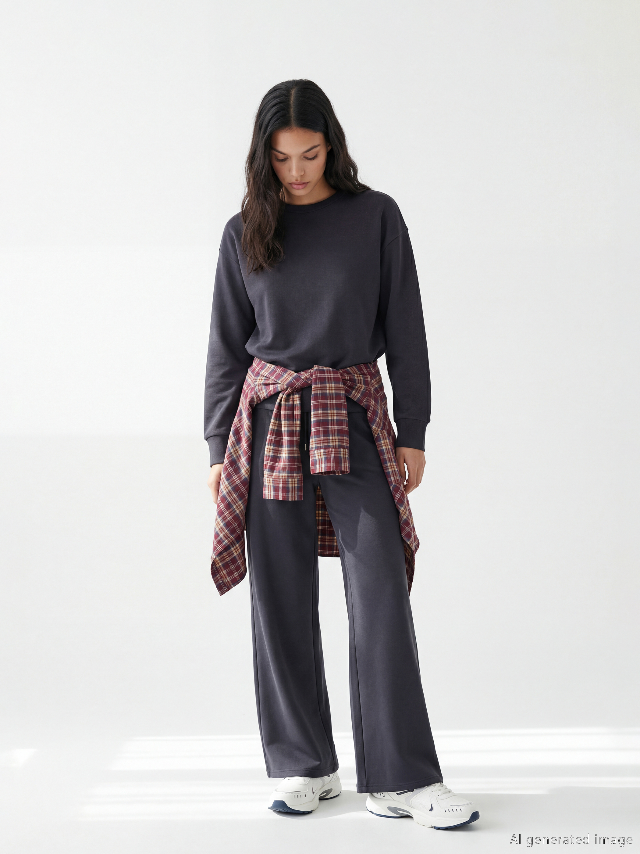 Soft Touch Women's Sweatshirt with a Crew Neck-1