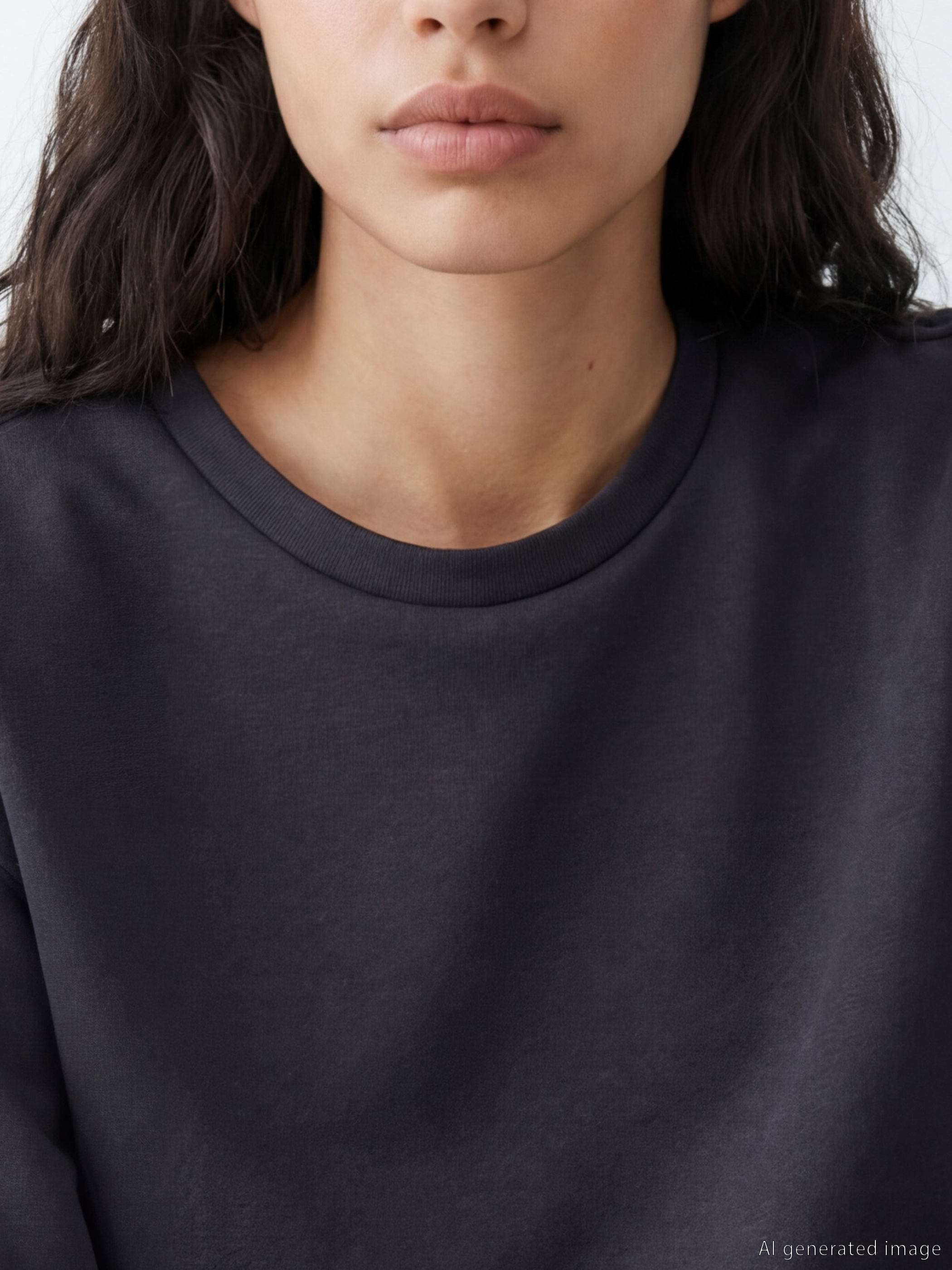 Soft Touch Women's Sweatshirt with a Crew Neck-2