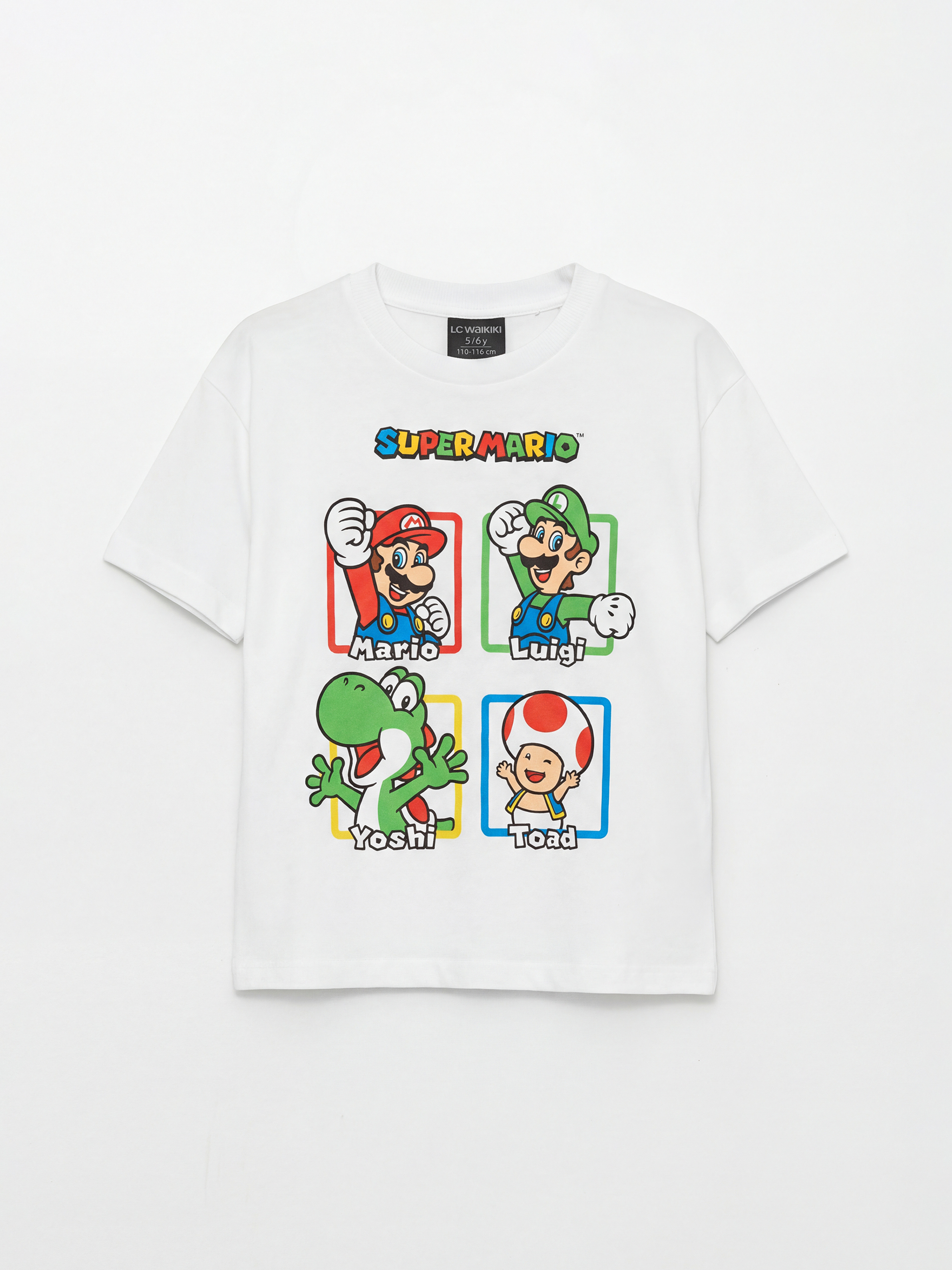 LCW Kids Bisiklet Yaka Super Mario Baskılı Erkek Çocuk Tişört - S6IT62Z1-Q6K