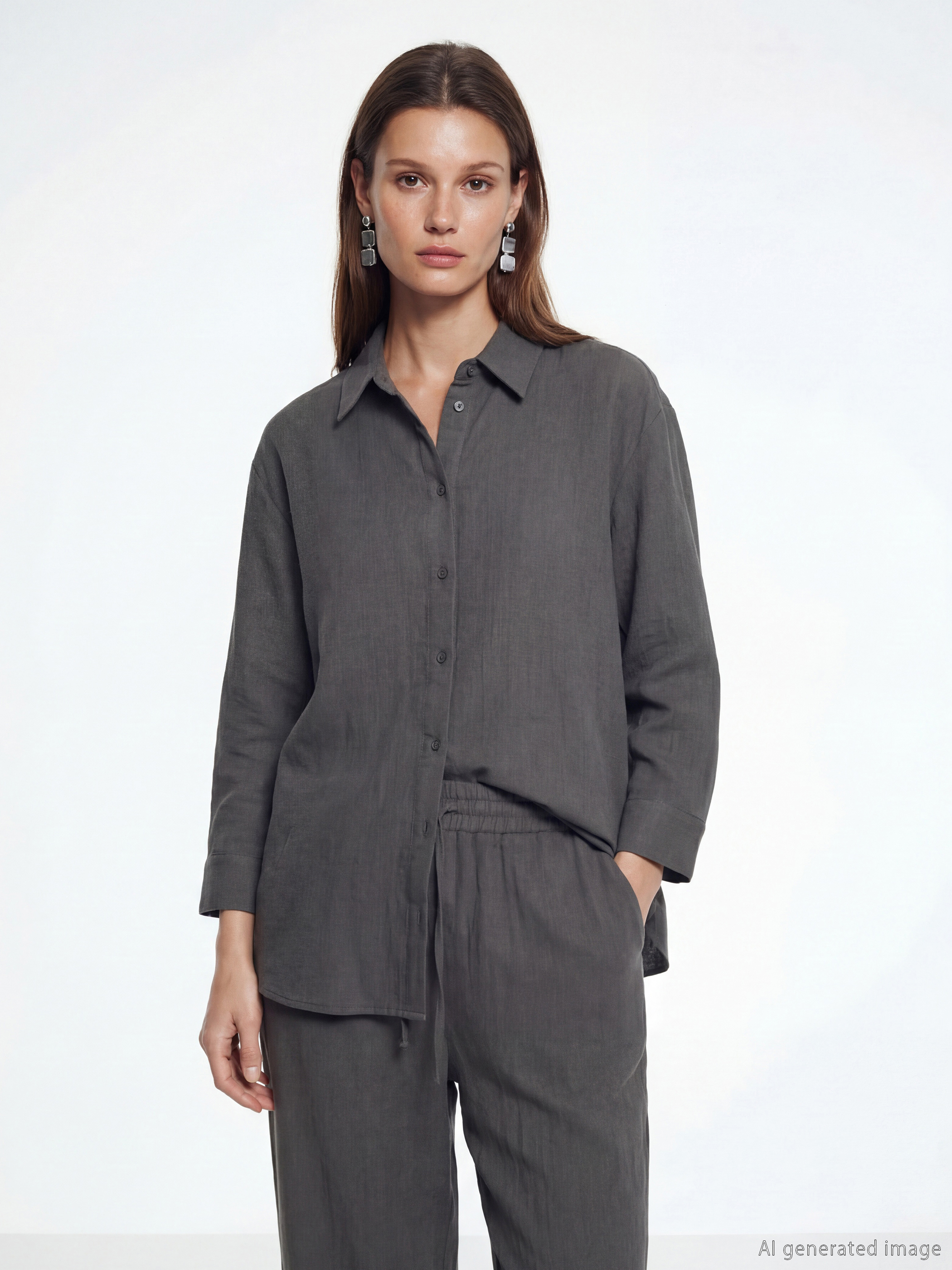 LCW Modest Müslin Kadın Gömlek Tunik	 - S6IT74Z8-R34