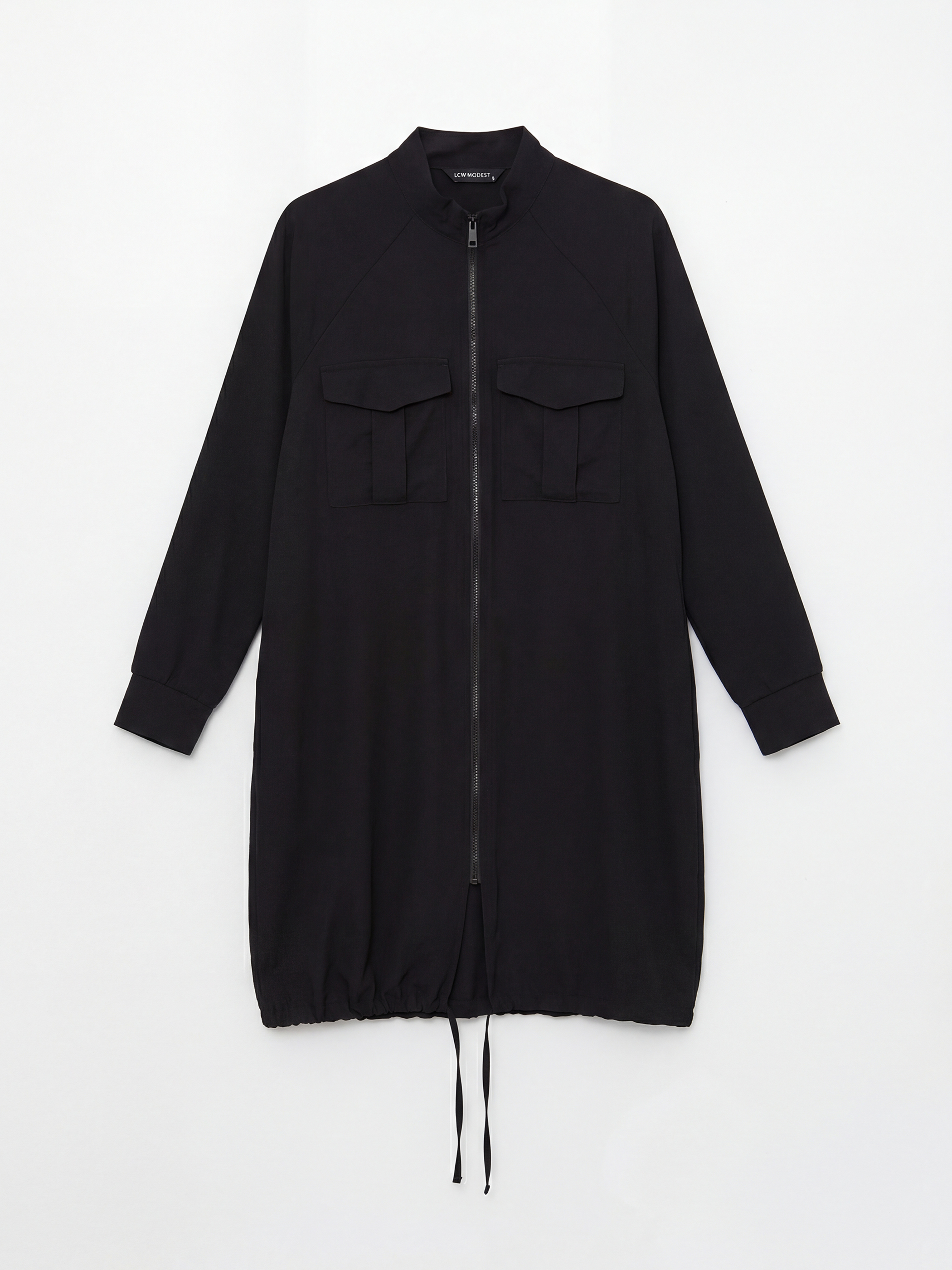 Siyah Dik Yaka Kadın Tunik-5