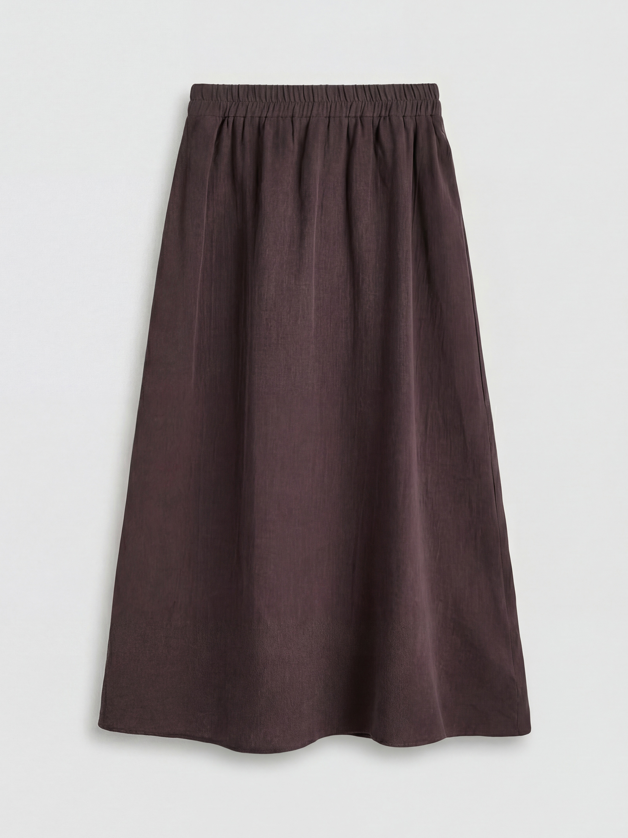 Kahverengi Beli Lastikli Dokulu Kloş Etek	-9