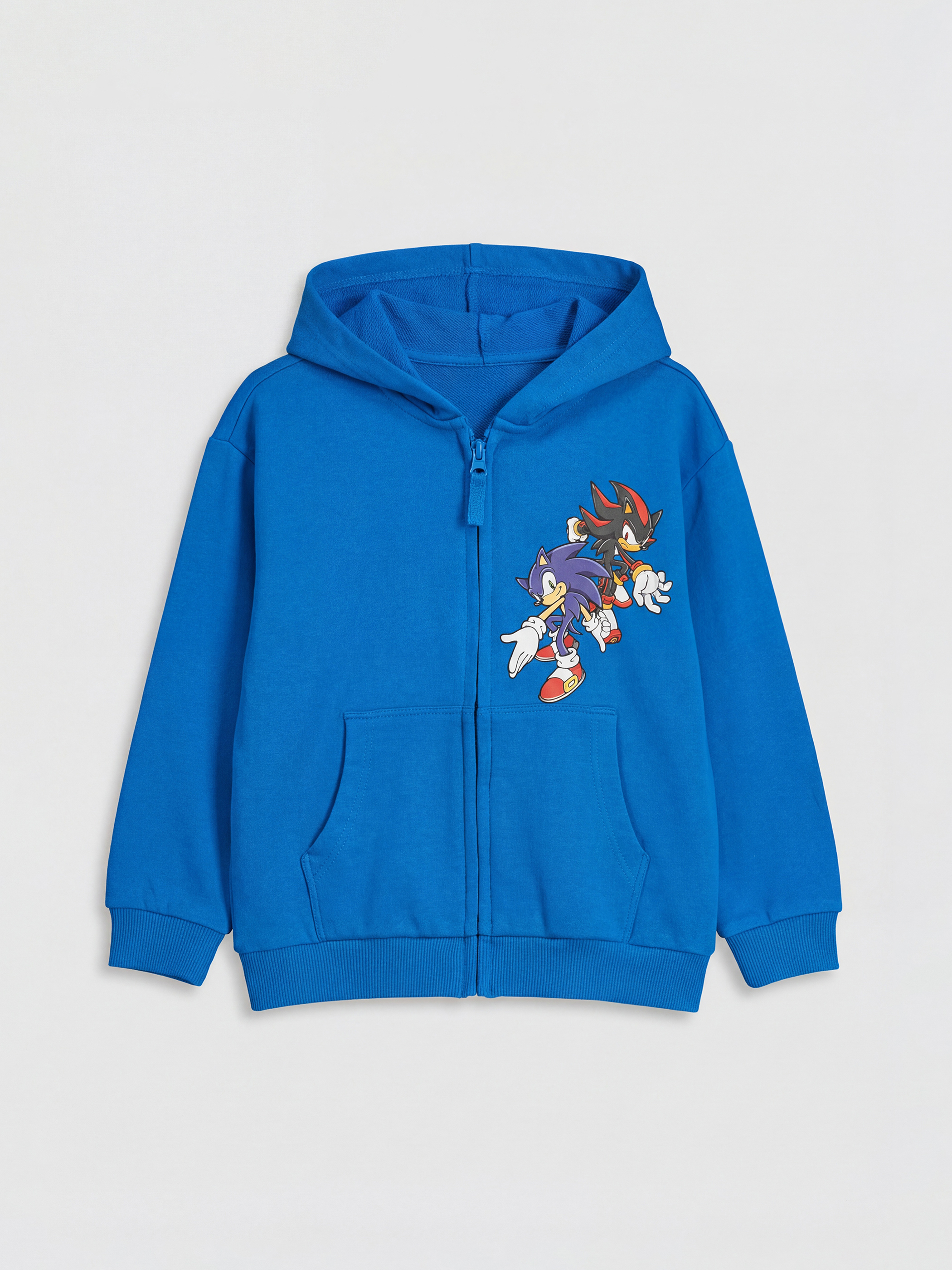 Mavi Sonic Baskılı Erkek Çocuk Hırka Ve Tişört 2'li
-1