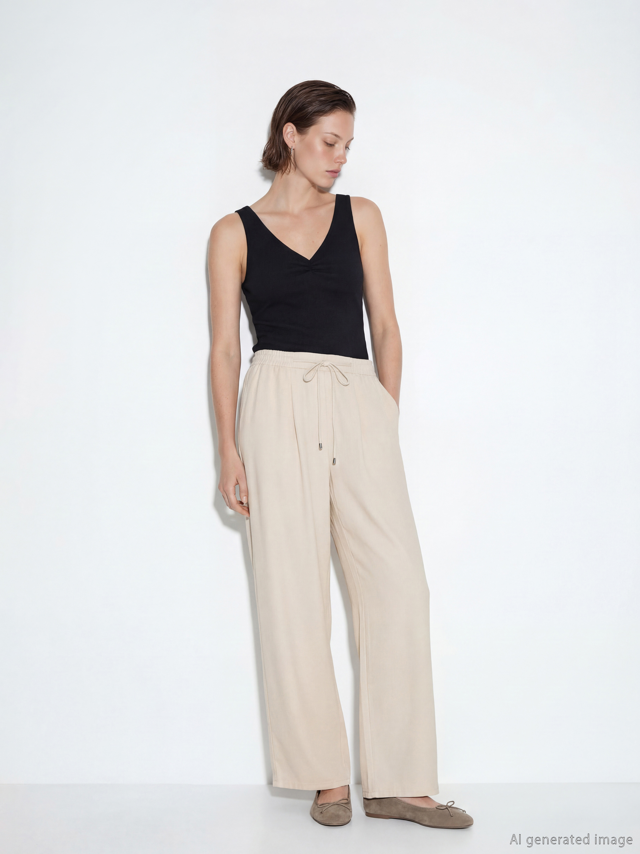 LCW Jeans Elastic Waist Wideleg Women's Jeans