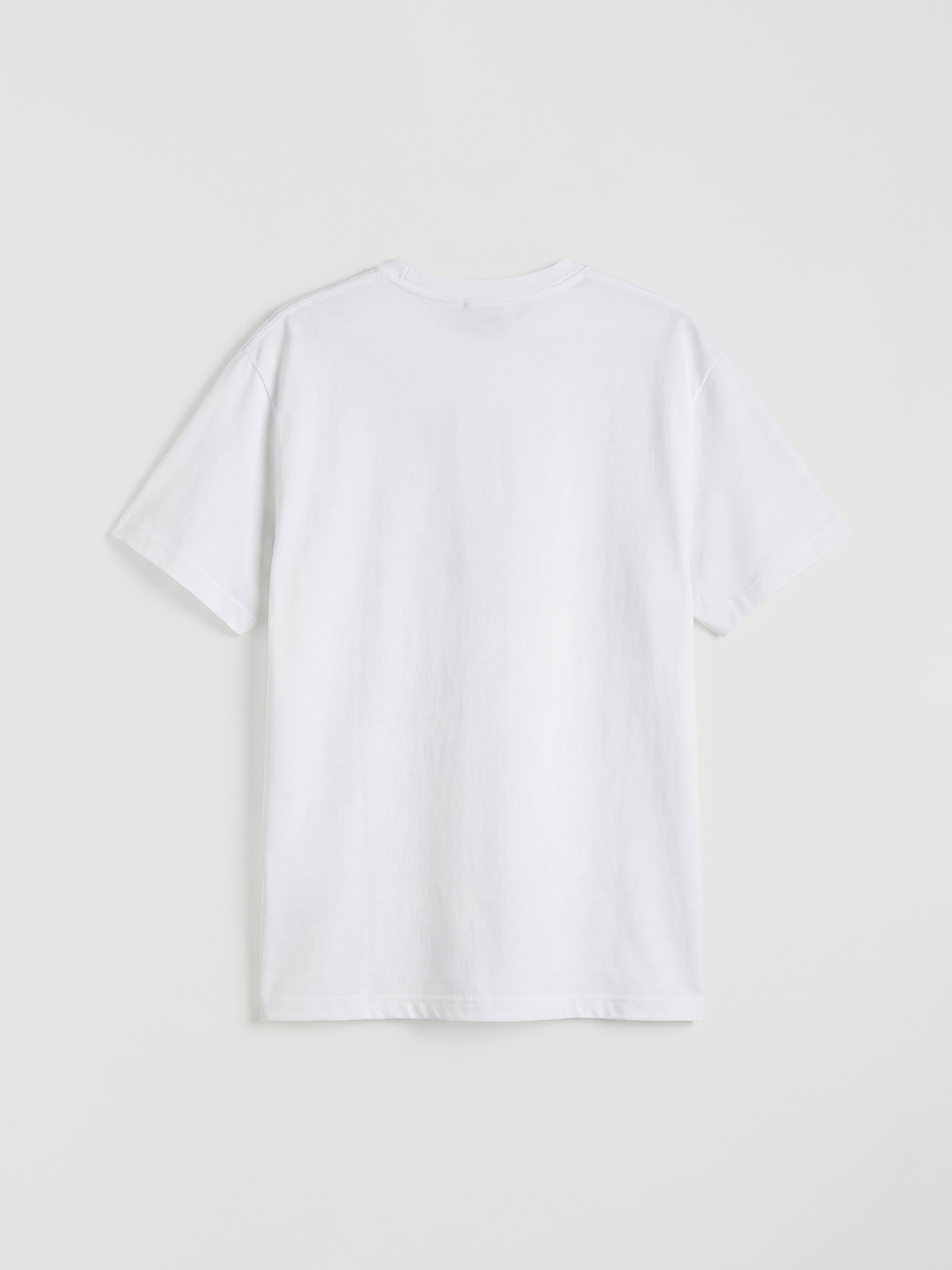 Beyaz Yengeç Baskılı Kadın Tişört-5