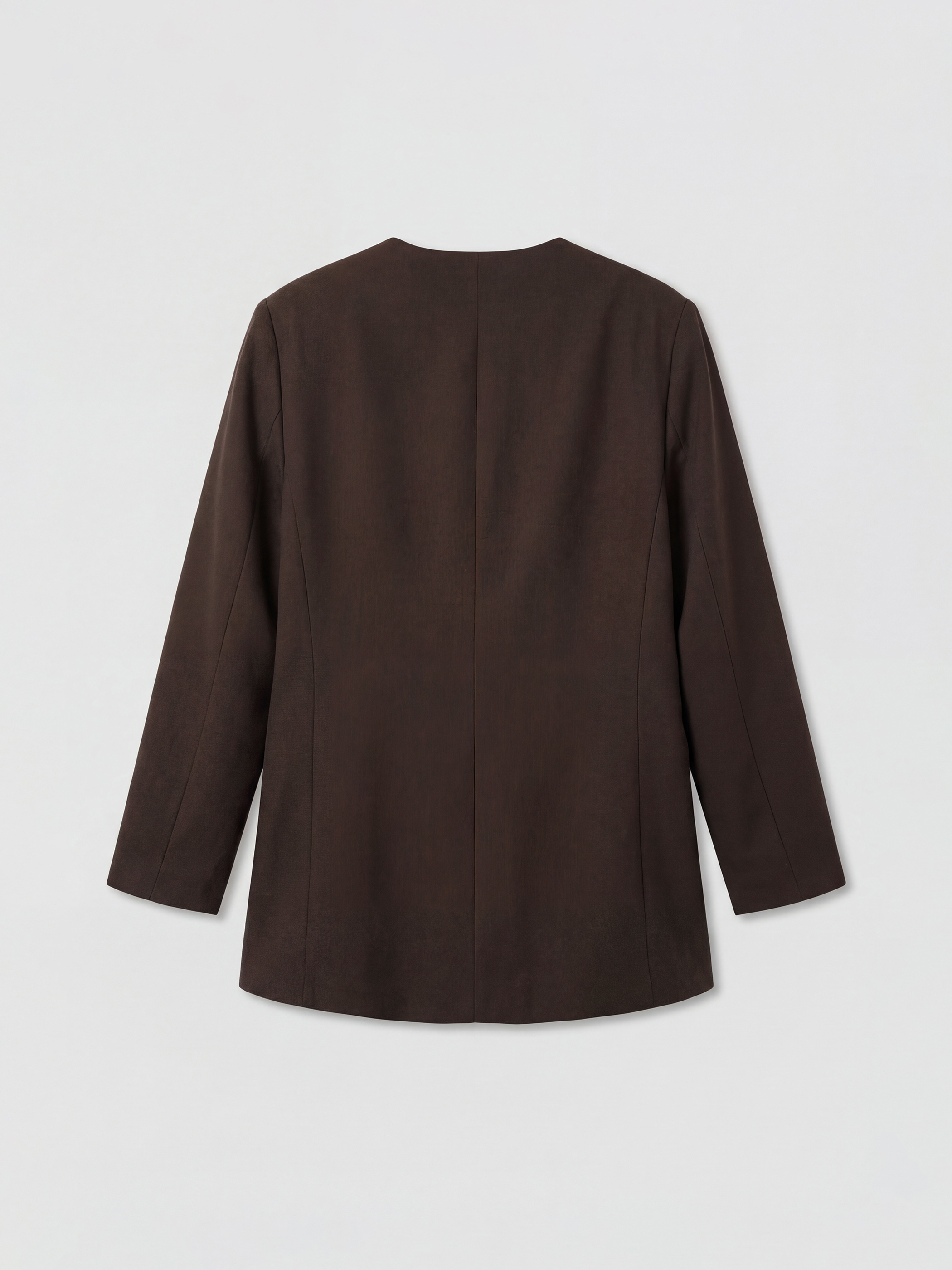 Kahverengi Kruvaze Yaka Kadın Blazer Ceket-16