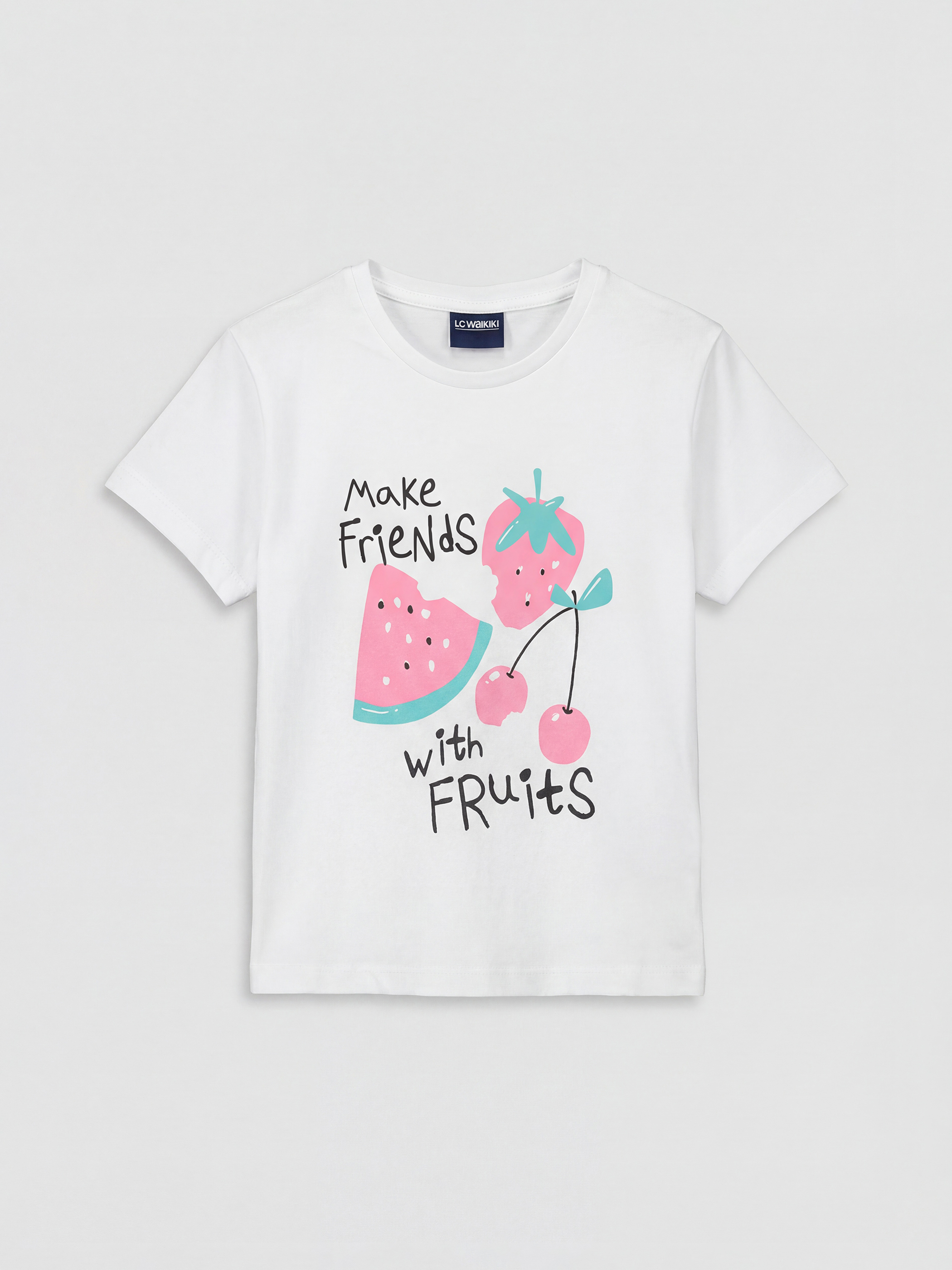 LCW Kids Girl WHITE T-Shirt - S6J724Z1-Q6K