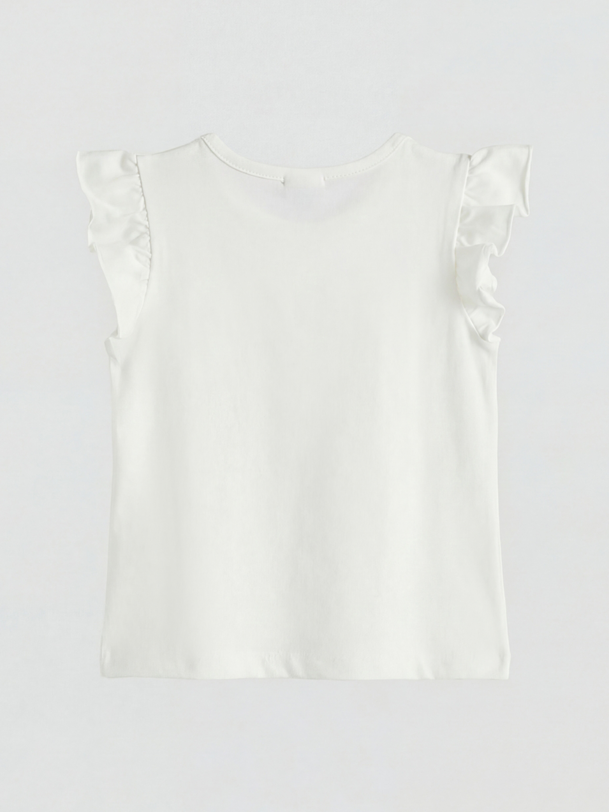 قميص داخلي بدون أكمام مطبوع بياقة دائرية للبنات-1