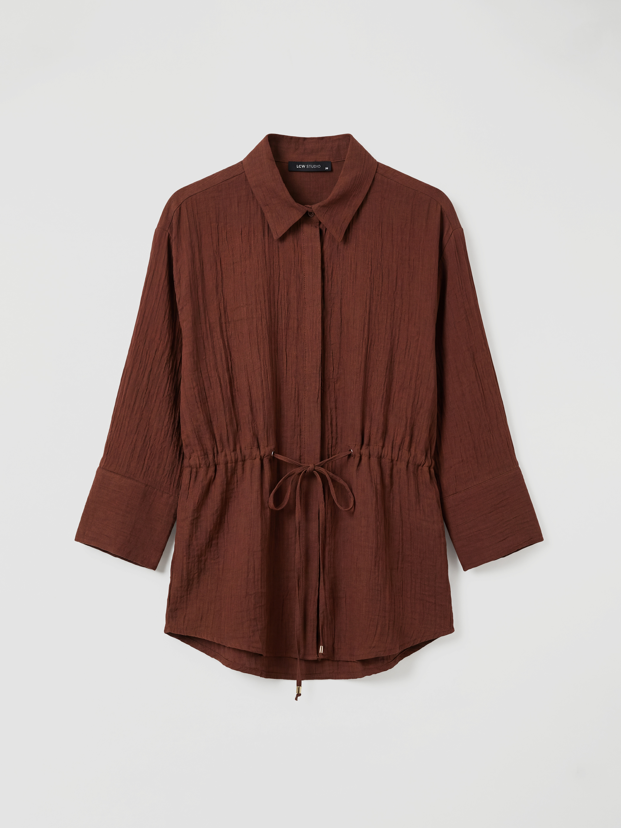 LCWAIKIKI Classic Dokulu Oversize Kadın Gömlek Tunik - S6JA29Z8-1MW