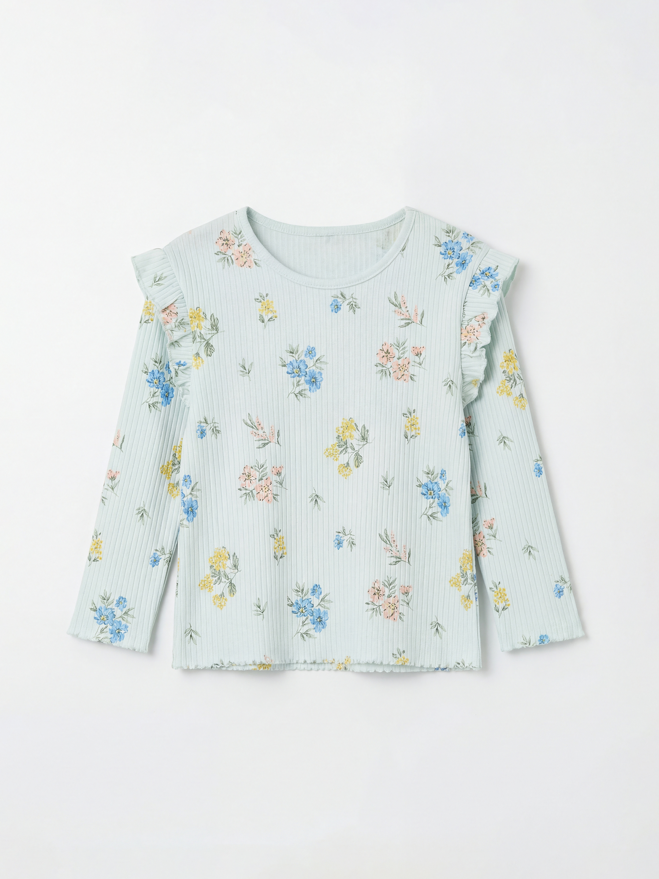 LCW baby Çiçek Desenli Kız Bebek Uzun Kollu Tişört - S6JA94Z1-LRL