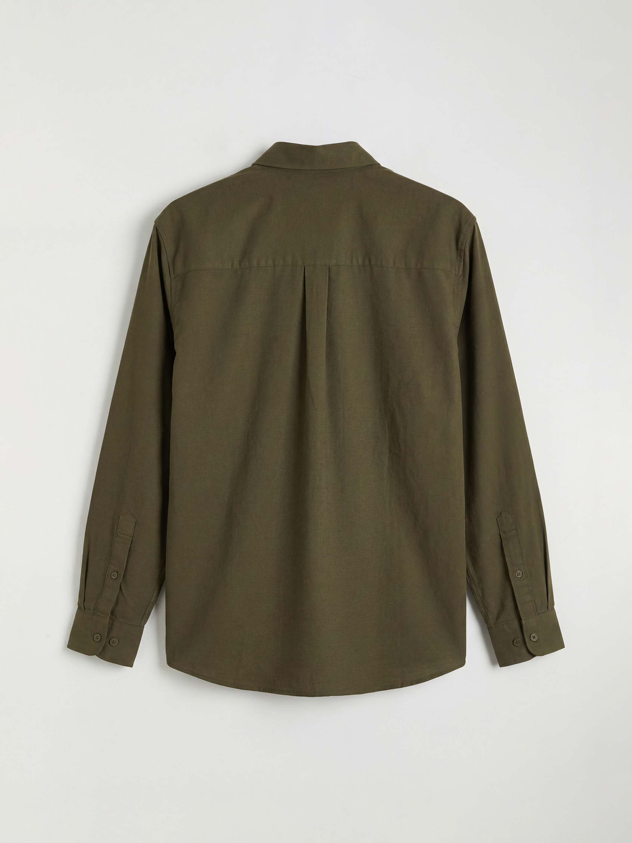 Haki Regular Fit Oxford Erkek Gömlek-1