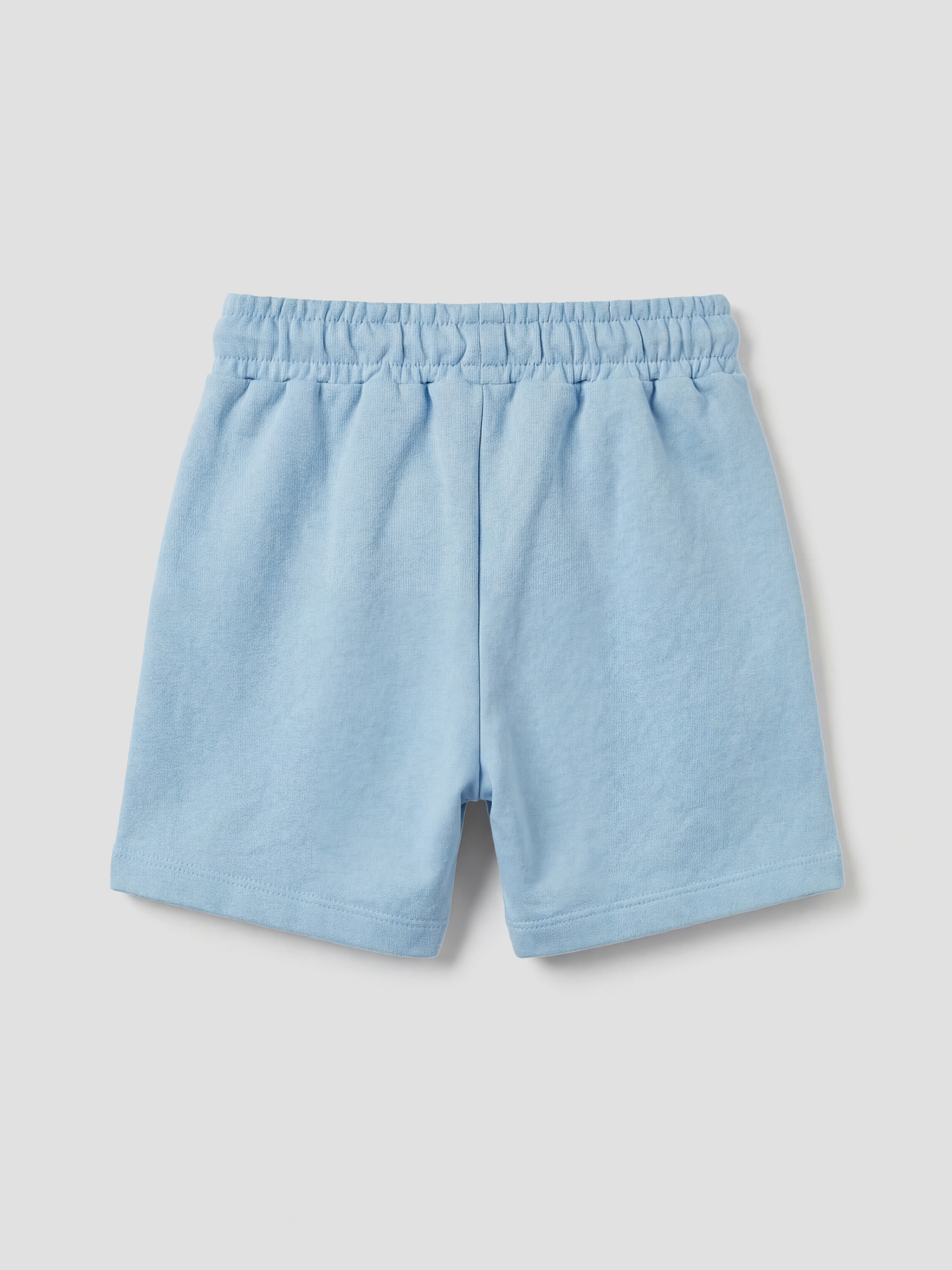 Mavi Beli Lastikli Baskılı Erkek Çocuk Şort-1