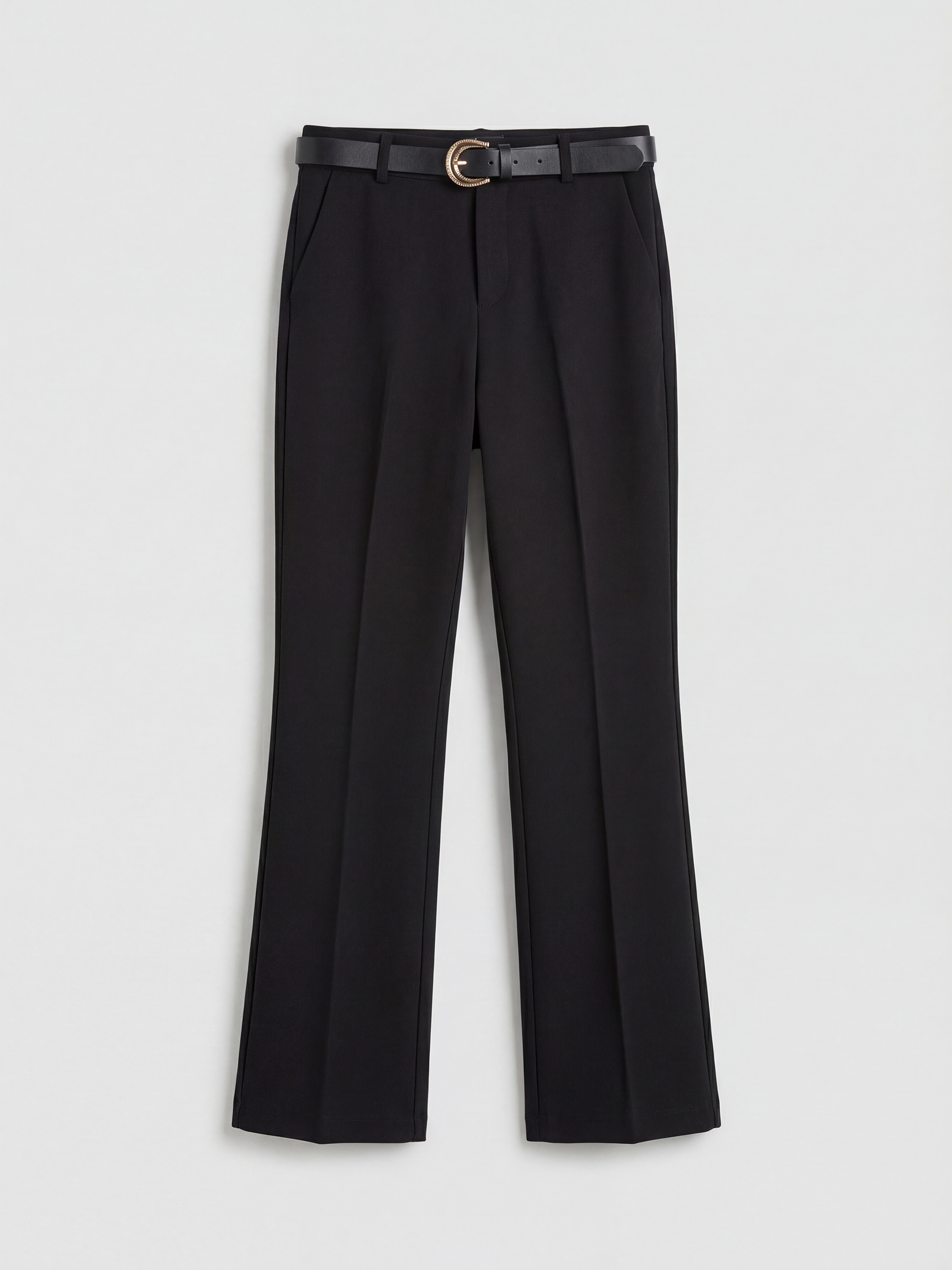 LCW Vision Beli Kemerli Kadın Pileli Kumaş Pantolon	 - S6JH11Z8-LAL