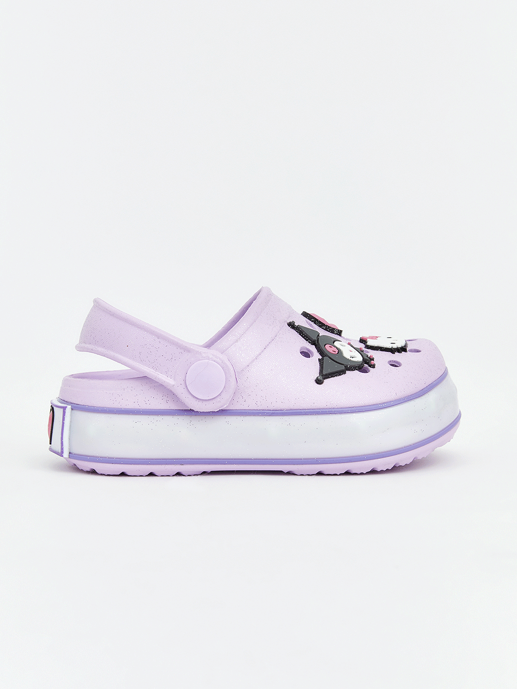 Lila Sanrio Baskılı Kız Bebek Plaj Sandaleti-1