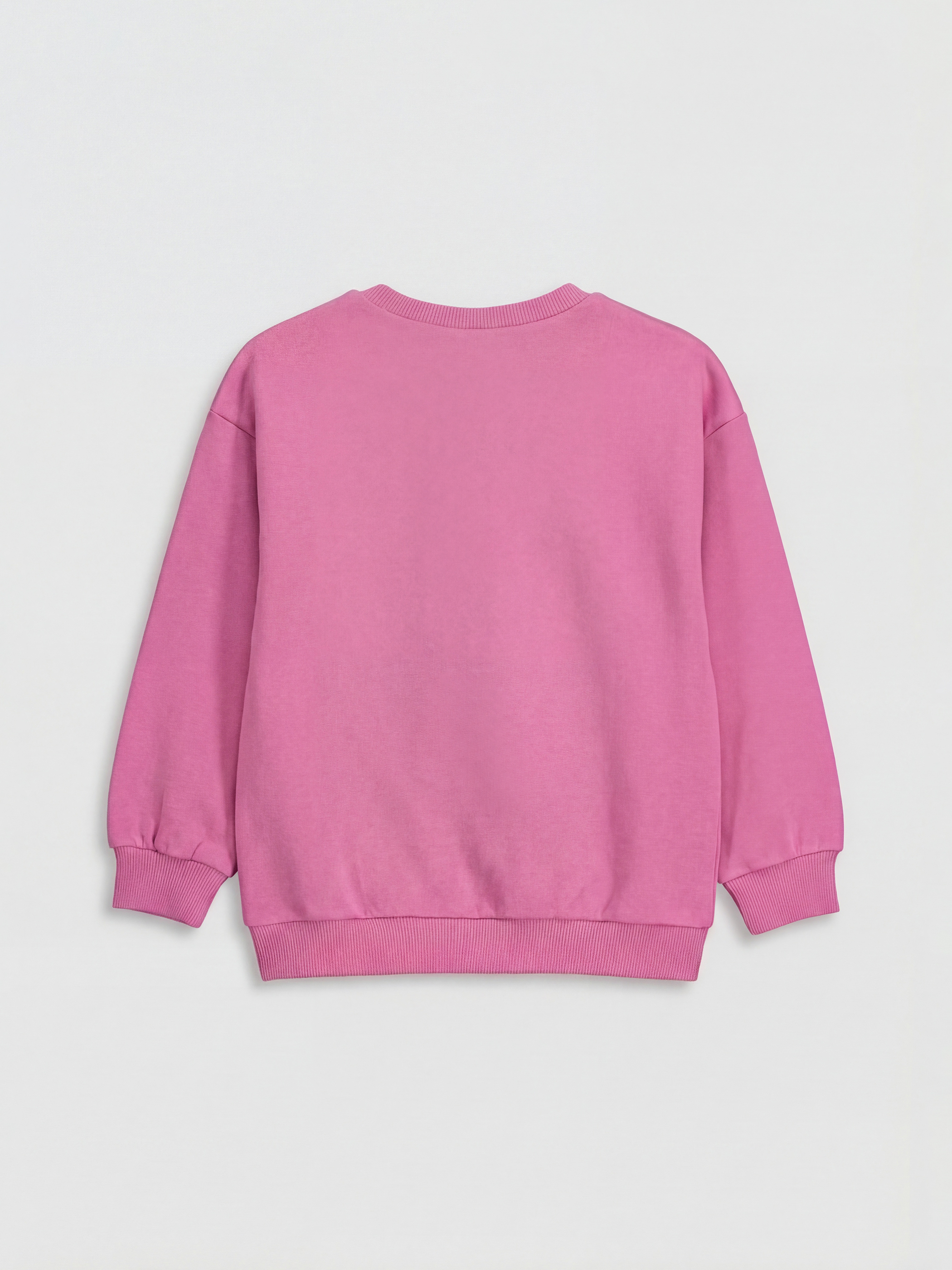 Mor Bisiklet Yaka  Kız Çocuk Sweatshirt-1