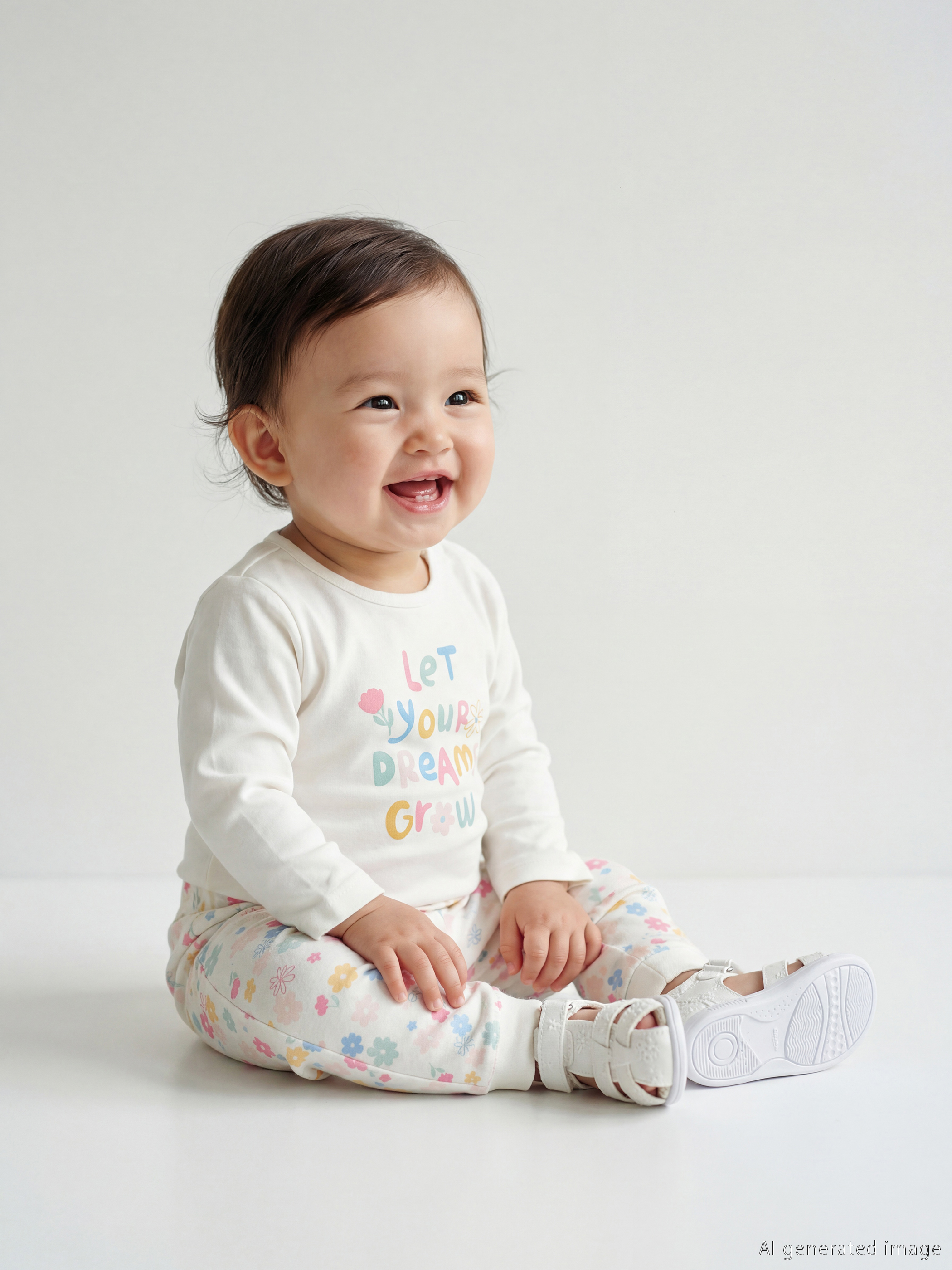 LCW baby Baskılı Kız Bebek Çıtçıtlı Body ve Tayt - S6JJ70Z1-LT4