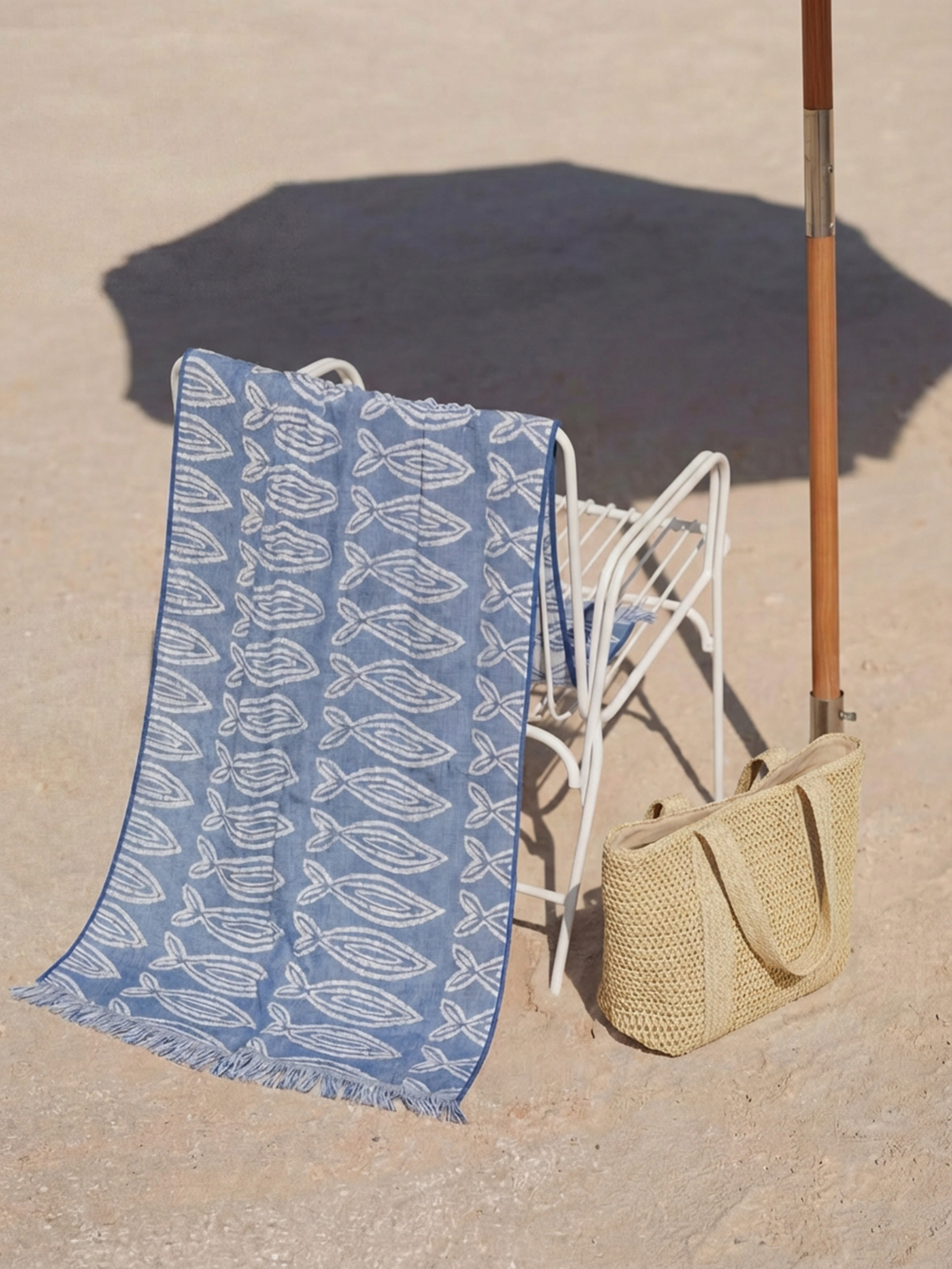 LCW ACCESSORIES Balık Desenli Kadın Plaj Havlusu 70x150 cm