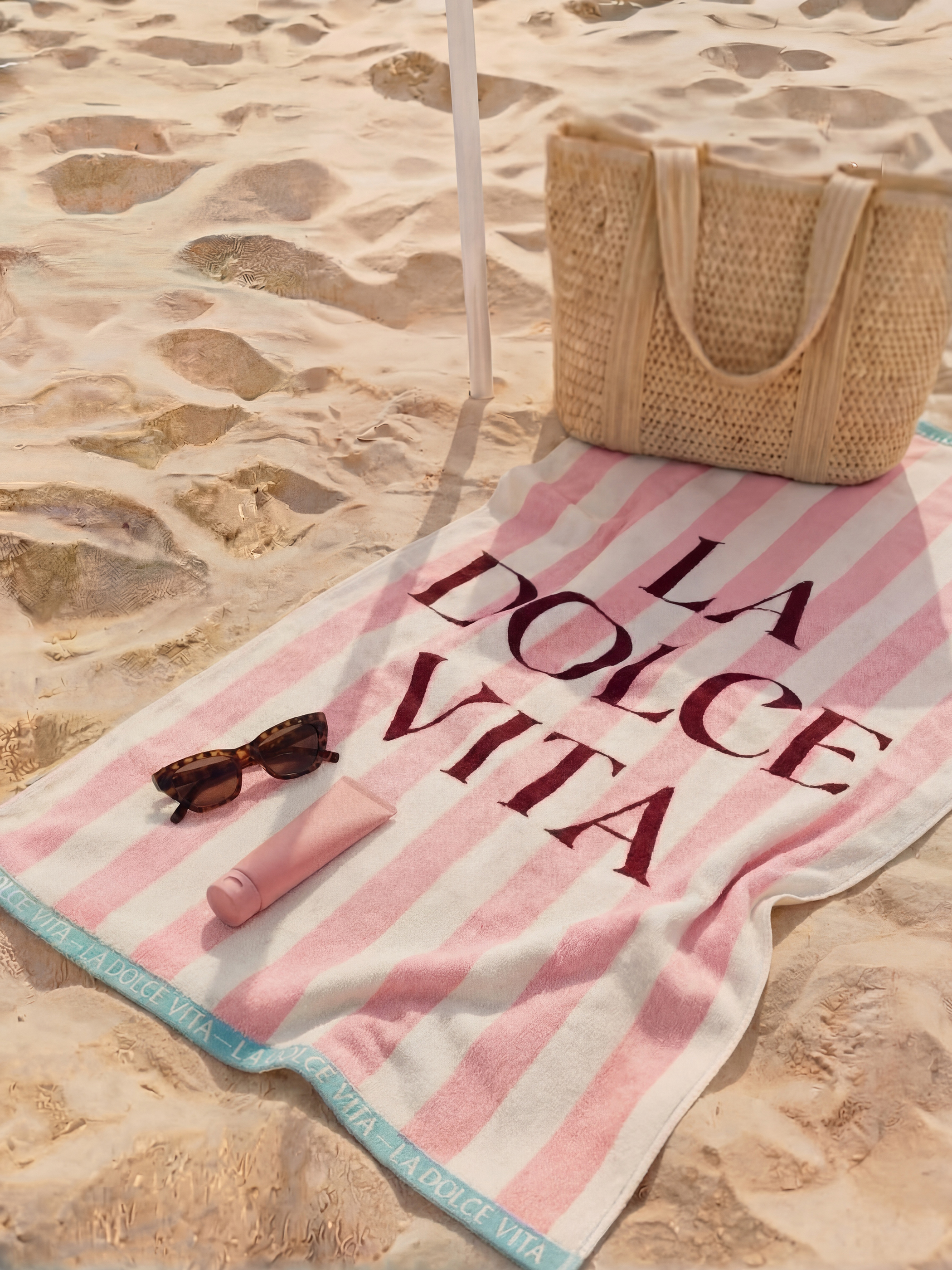 LCW ACCESSORIES Çizgili Kadın Plaj Havlusu 70x150 cm