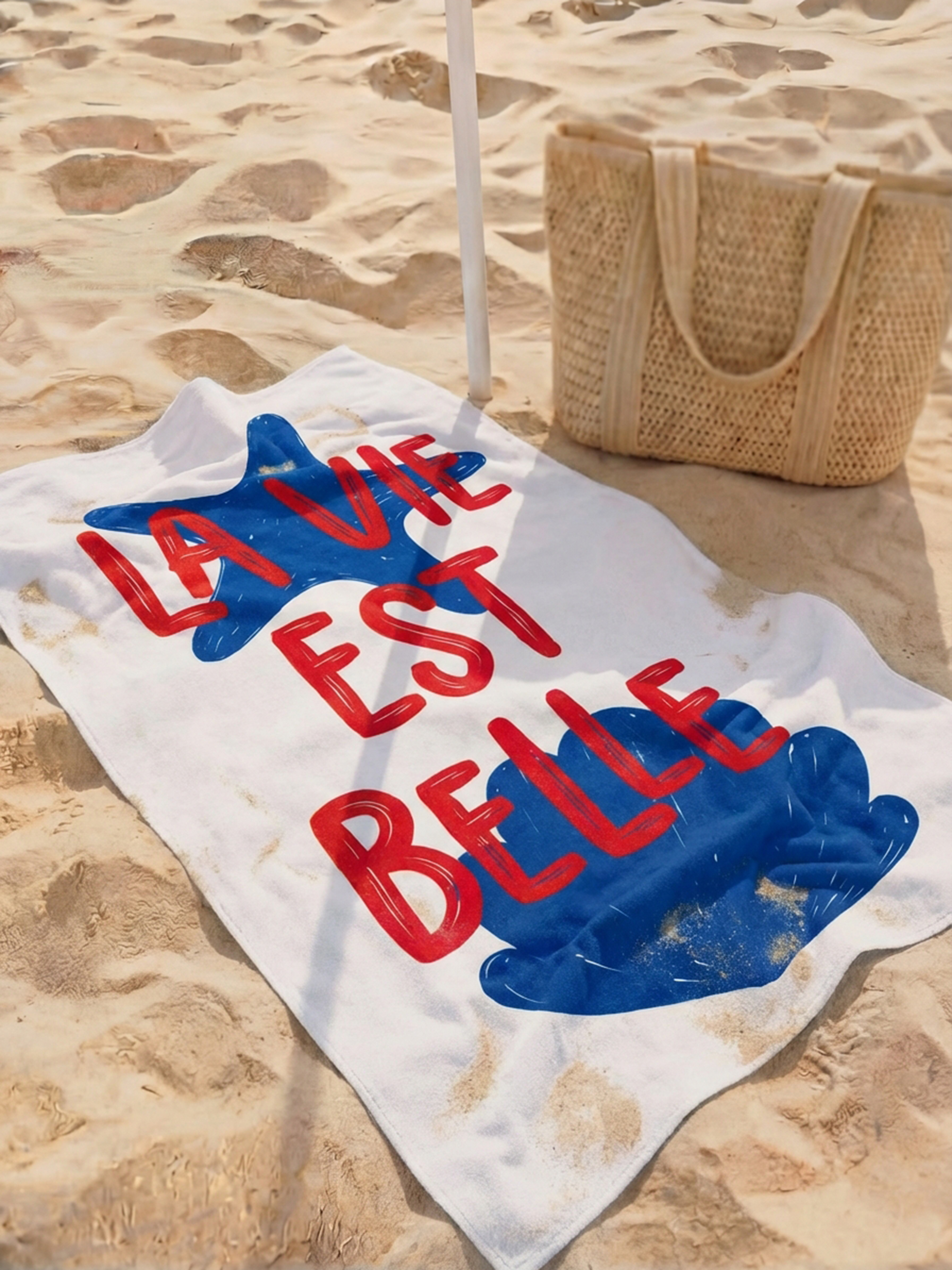 LCW ACCESSORIES Yazı Baskılı Kadın Plaj Havlusu 70x150 cm - S6JL54Z8-LQB