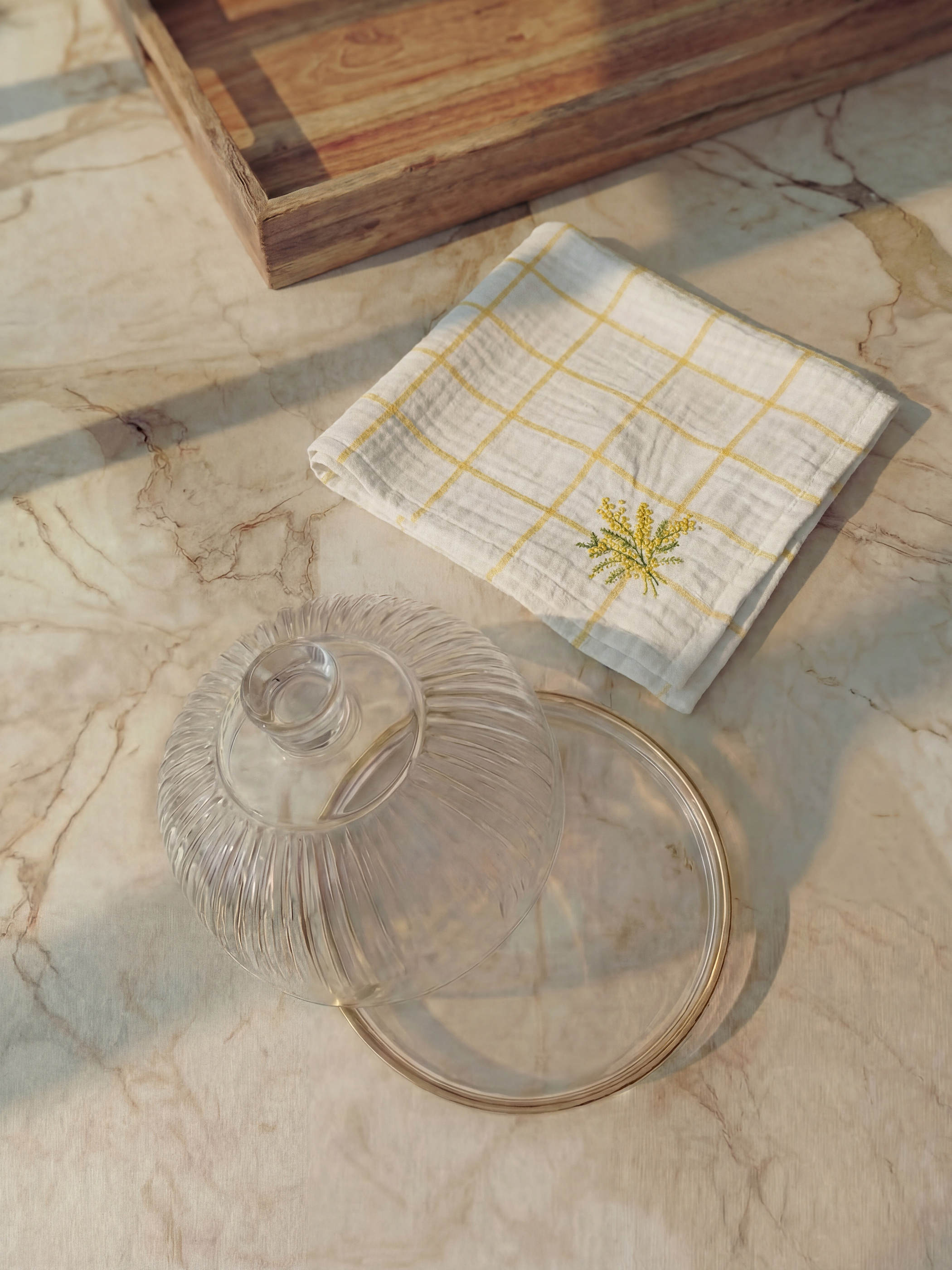 Bol de bomboane din sticlă cu capac-1