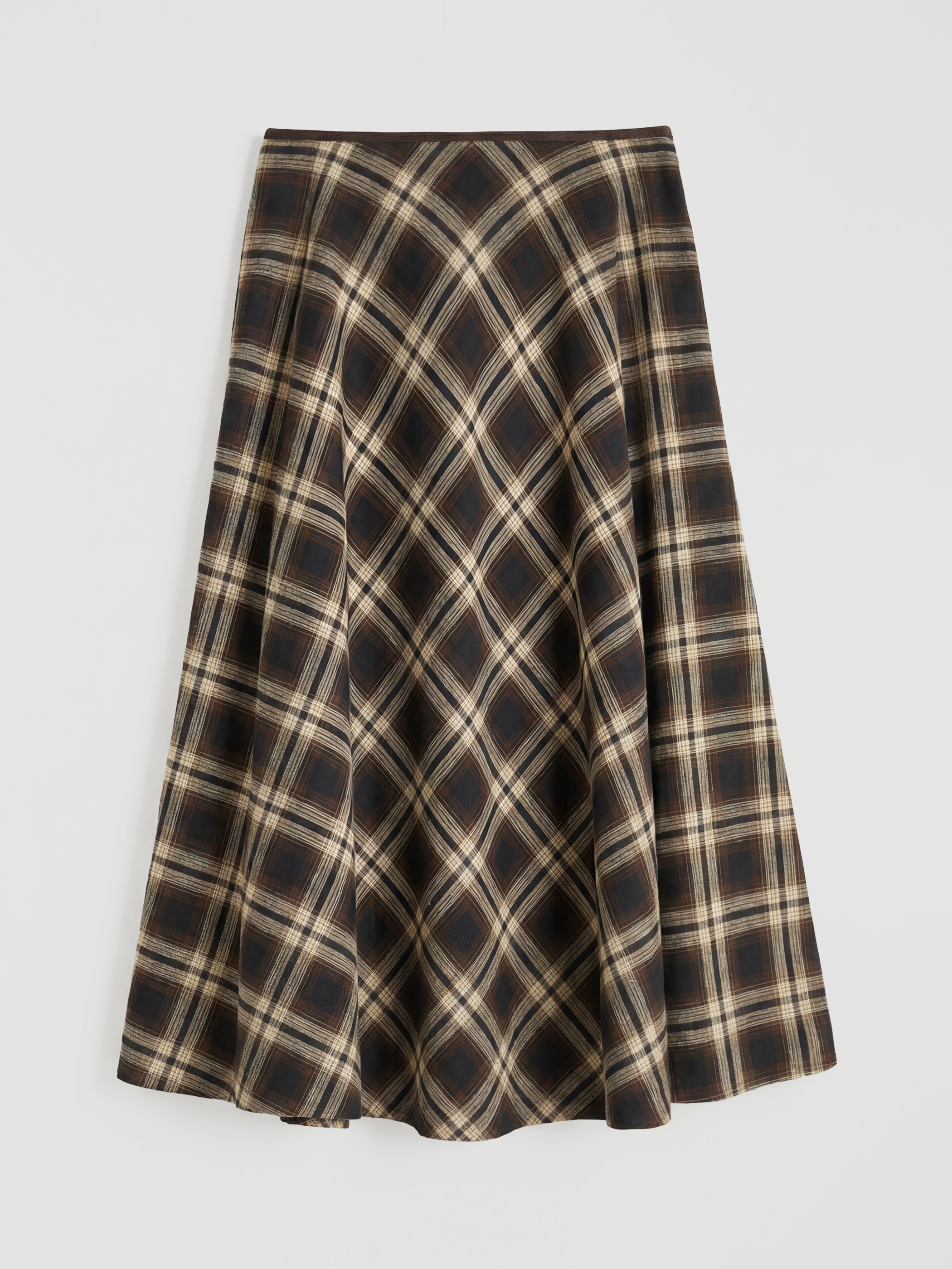 XSIDE Beli Fermuarlı Ekose A Kesim Etek - S6JO69Z8-D2N