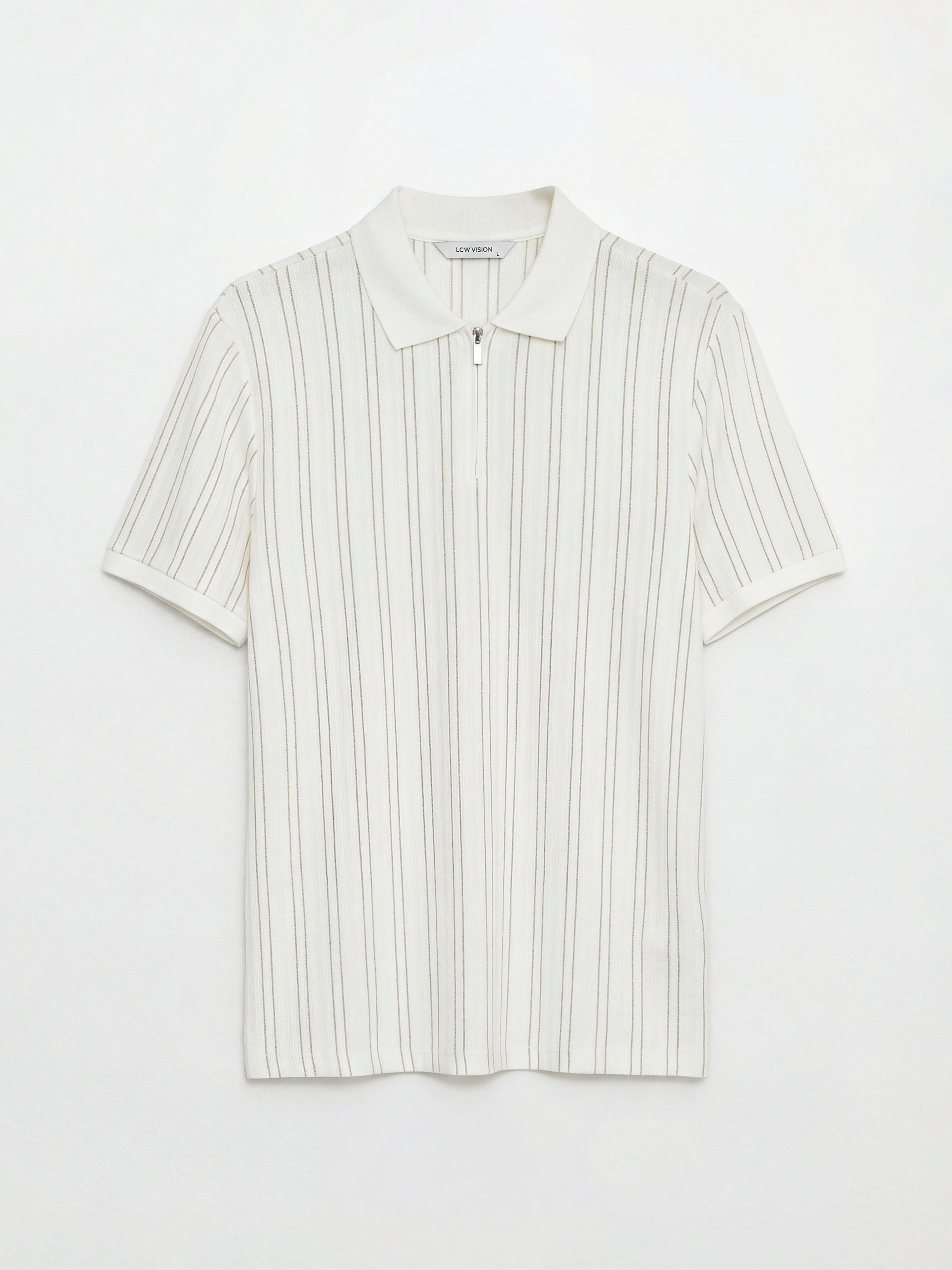 LCW Vision Polo Yaka Çizgili Erkek Tişört		
 - S6JO91Z8-R9J