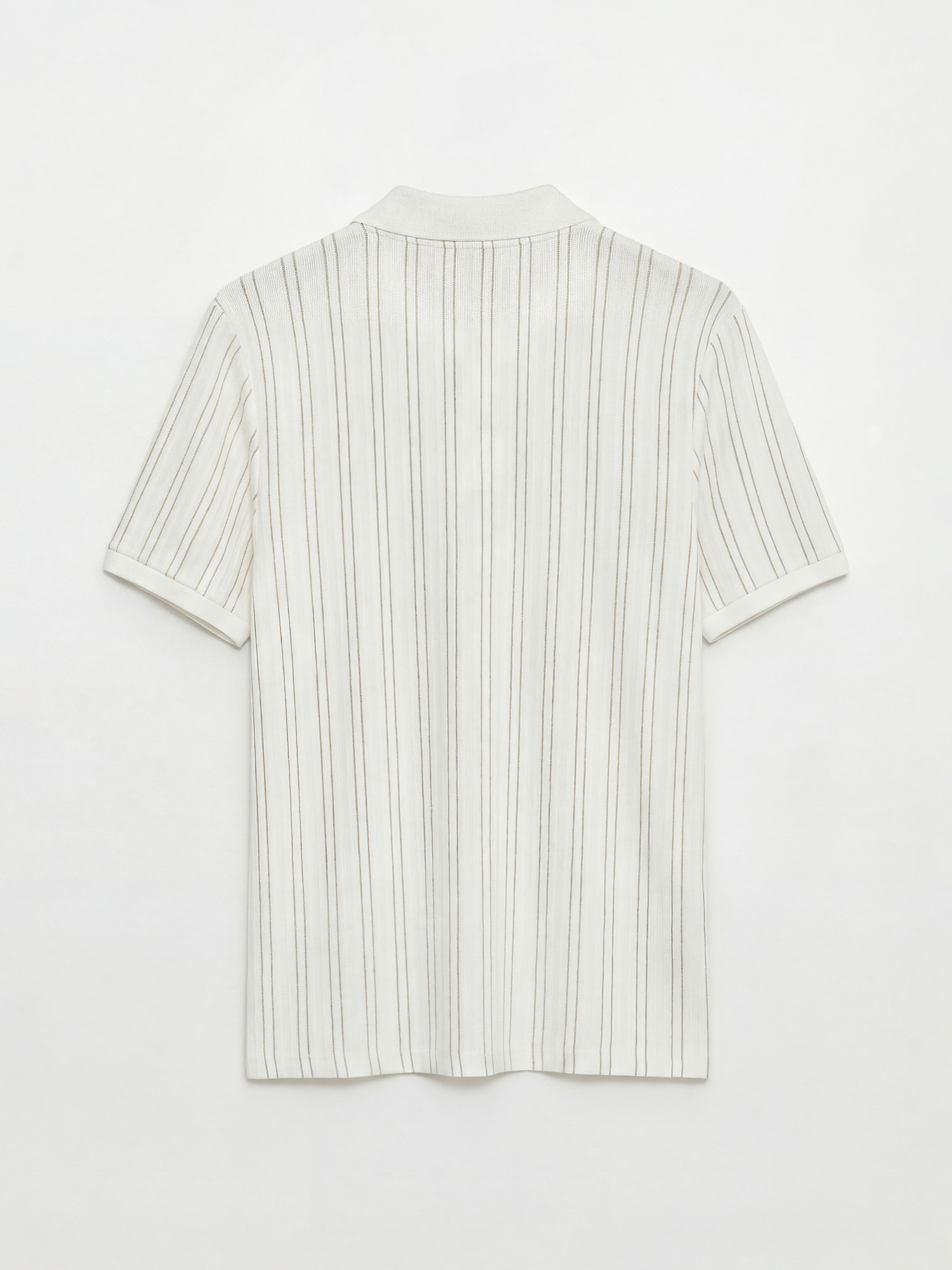 Ekru Polo Yaka Çizgili Erkek Tişört		
-1