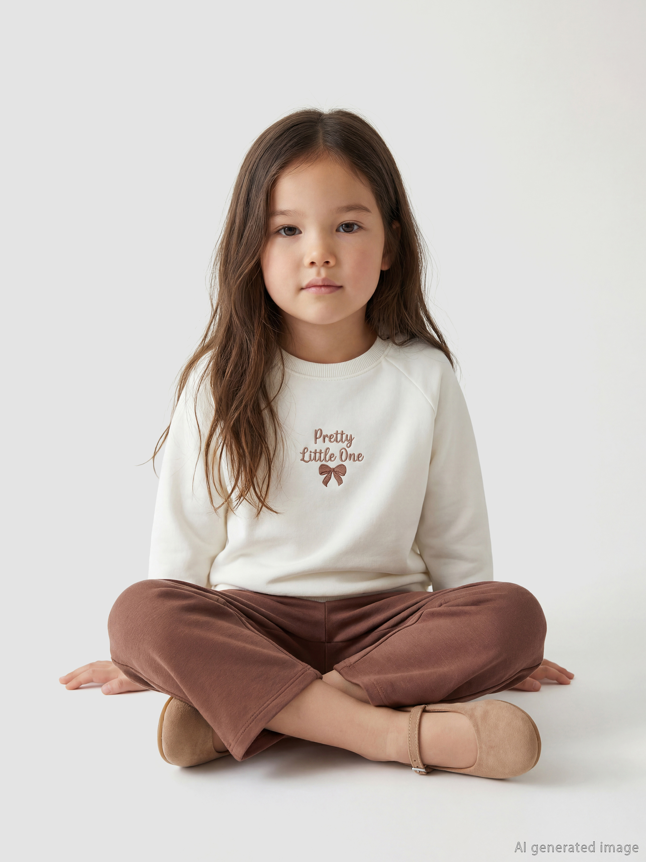 LCW Kids Baskılı Kız Çocuk Sweatshirt ve Eşofman Altı - S6JQ64Z1-LXH