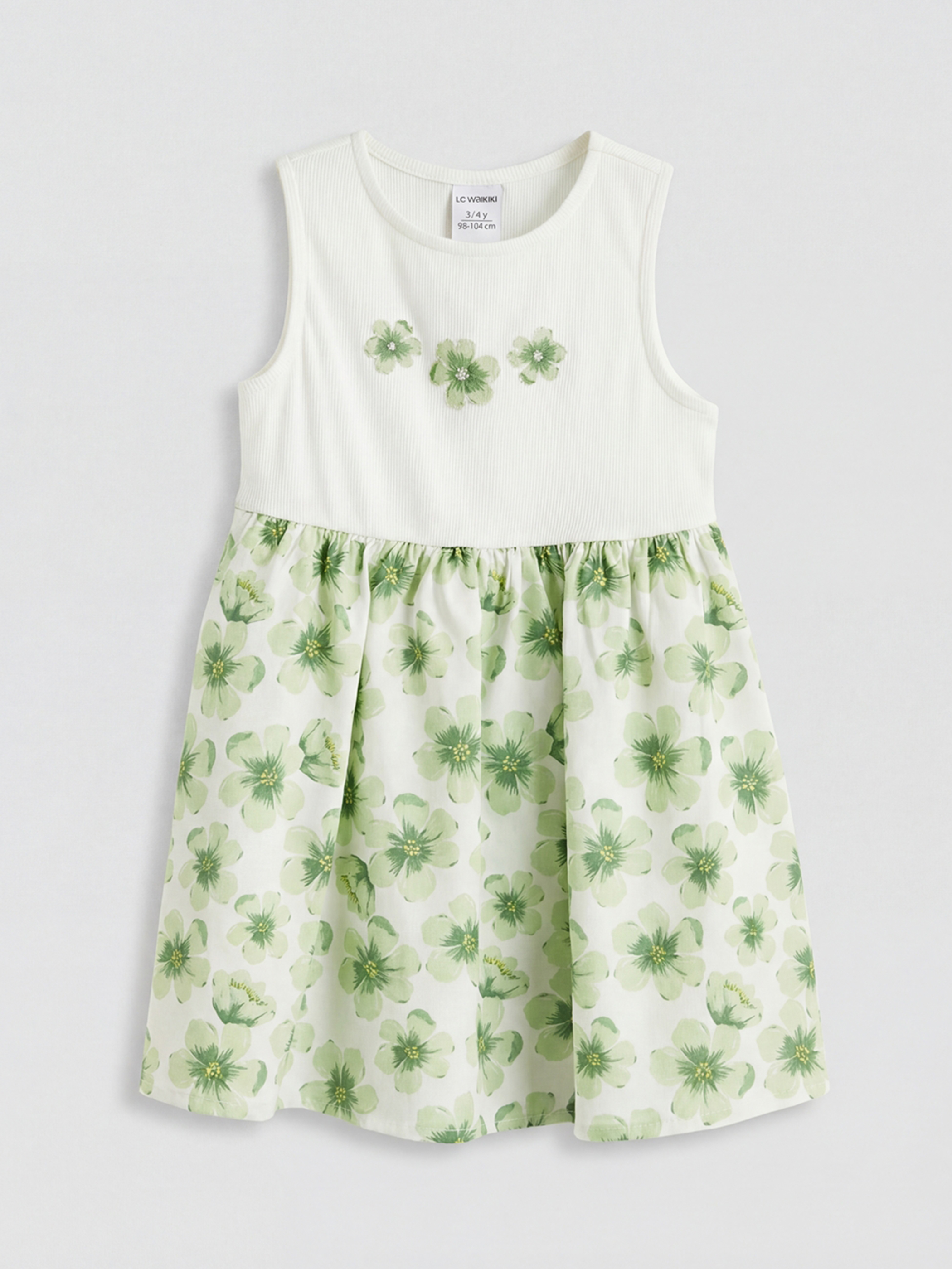 LCW Kids Girl GREEN Dress - S6JR74Z1-LRR