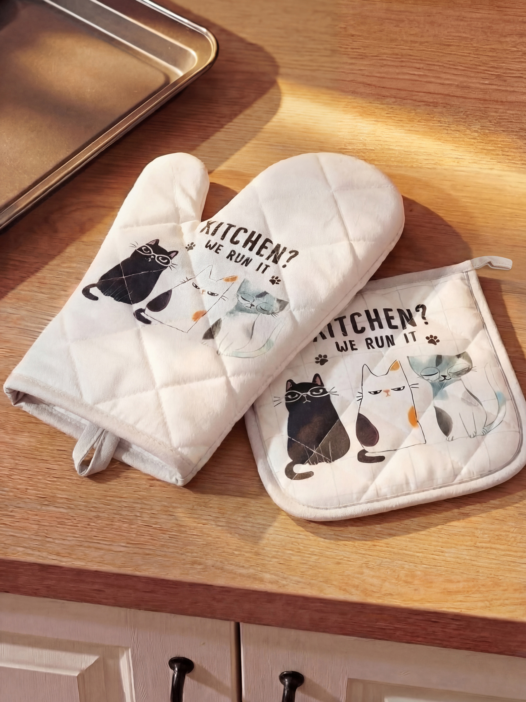 Karışık Baskılı Fırın Eldiveni Ve Tutaç-1