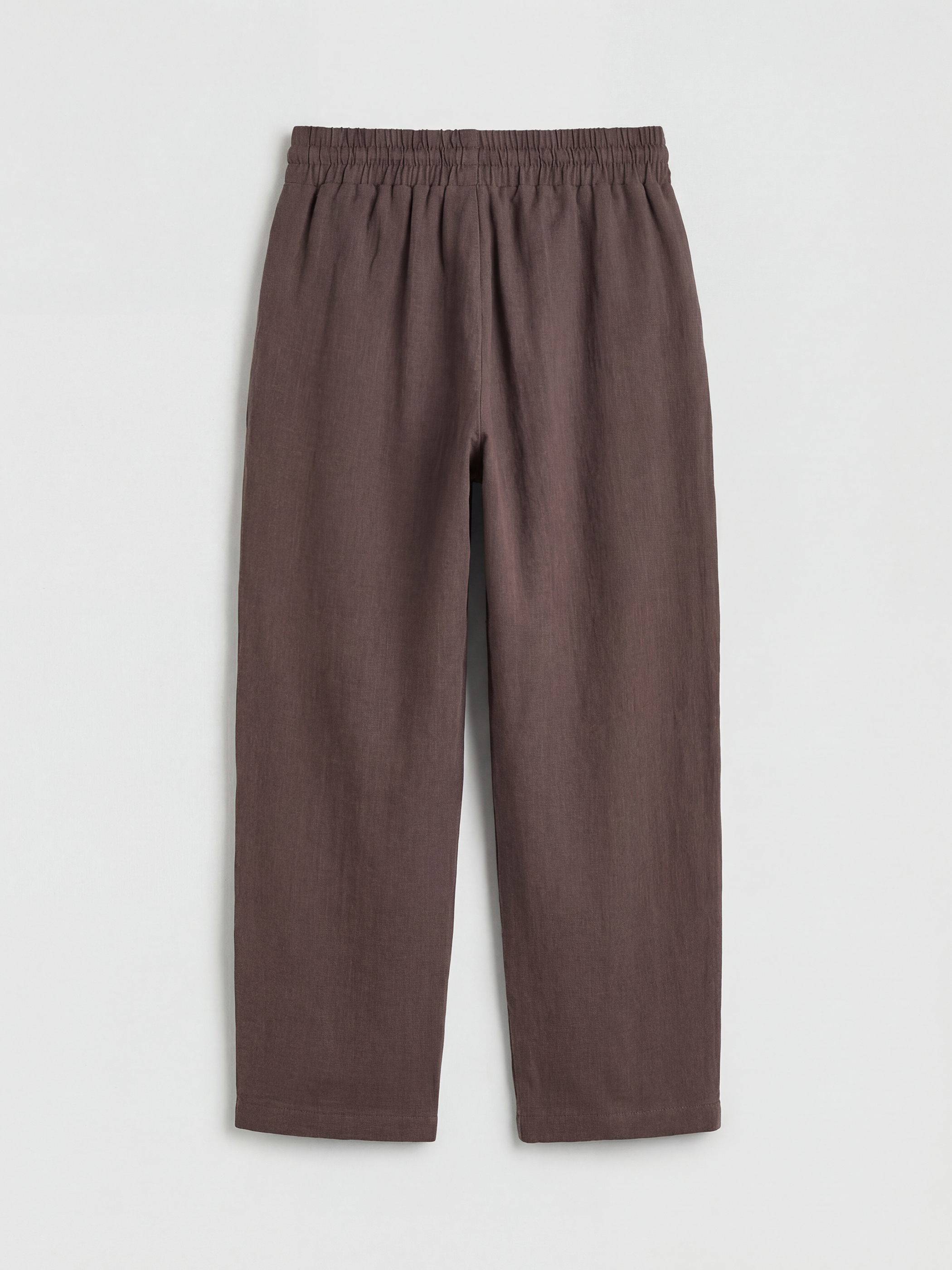 Kahverengi Beli Lastikli Kadın Pantolon-9