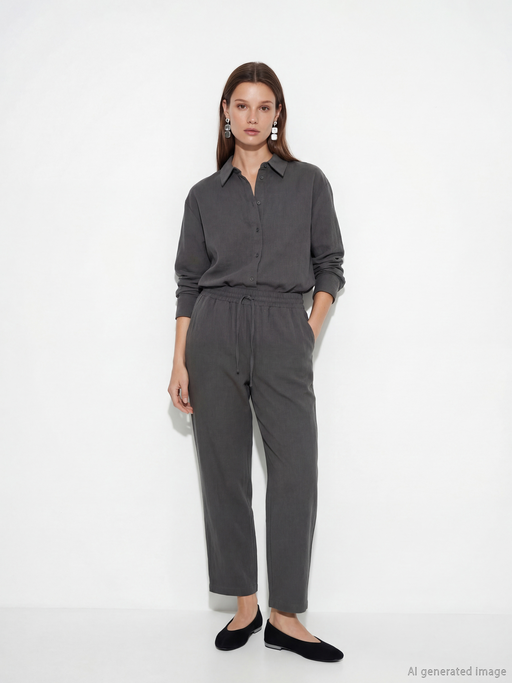 LCW Modest Beli Lastikli Kadın Pantolon - S6JT15Z8-R34