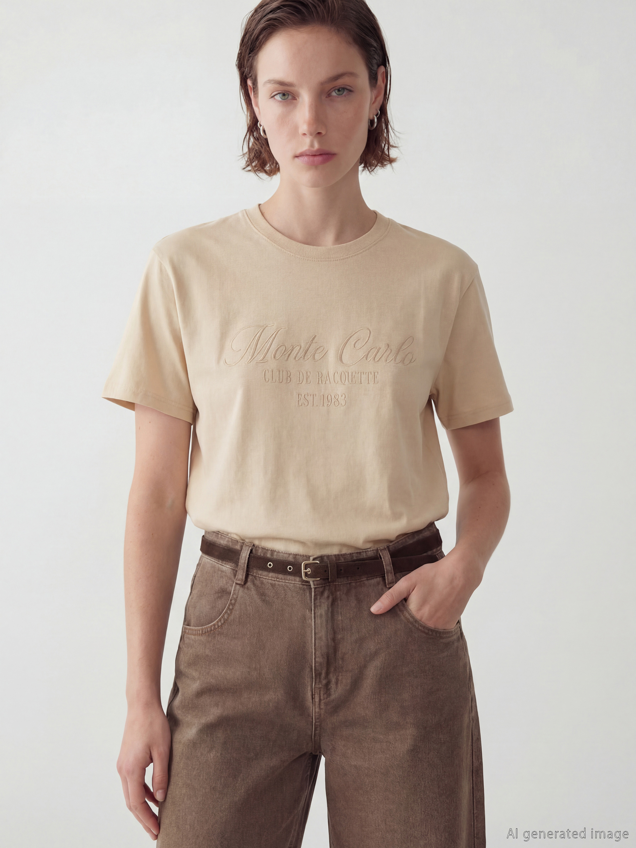 LCW Vision Monte Carlo Embroidered Women's T-Shirt - S6JT39Z8-FHW