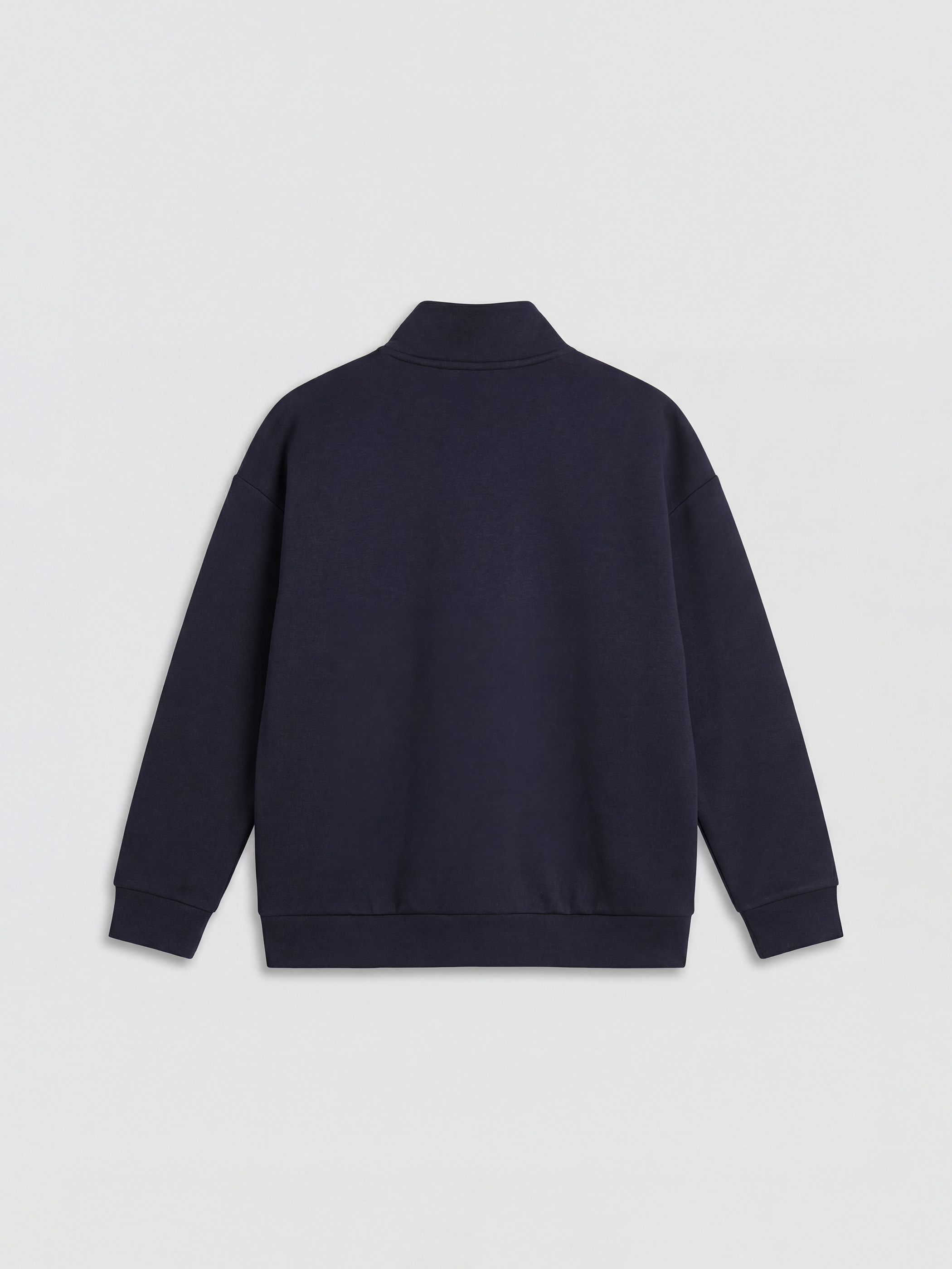Lacivert Dik Yaka Soft Touch Kadın Sweatshirt		
-1