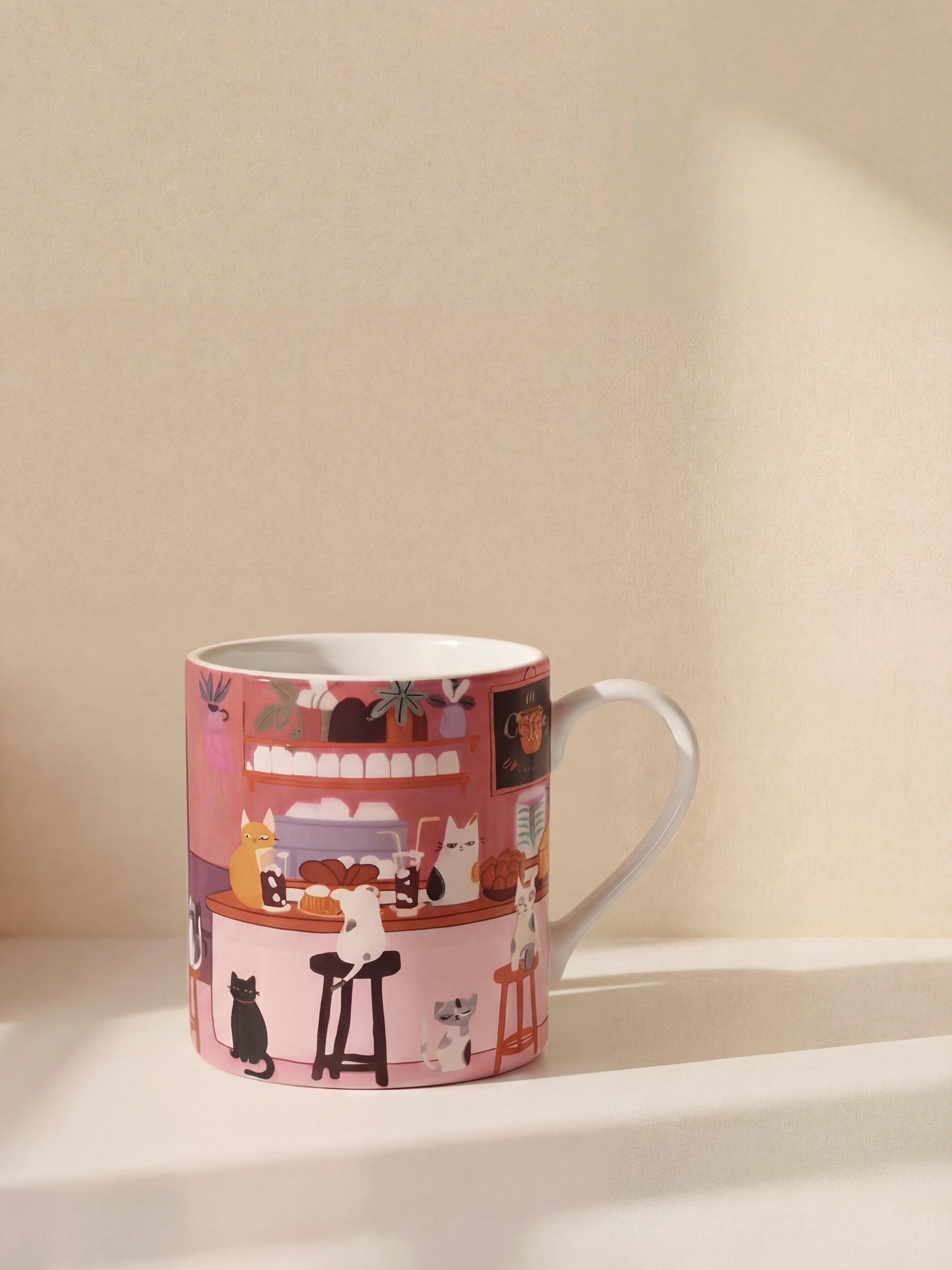 LCW HOME Kedi Baskılı Seramik Kupa 290 ml - S6JT75Z8-F9C